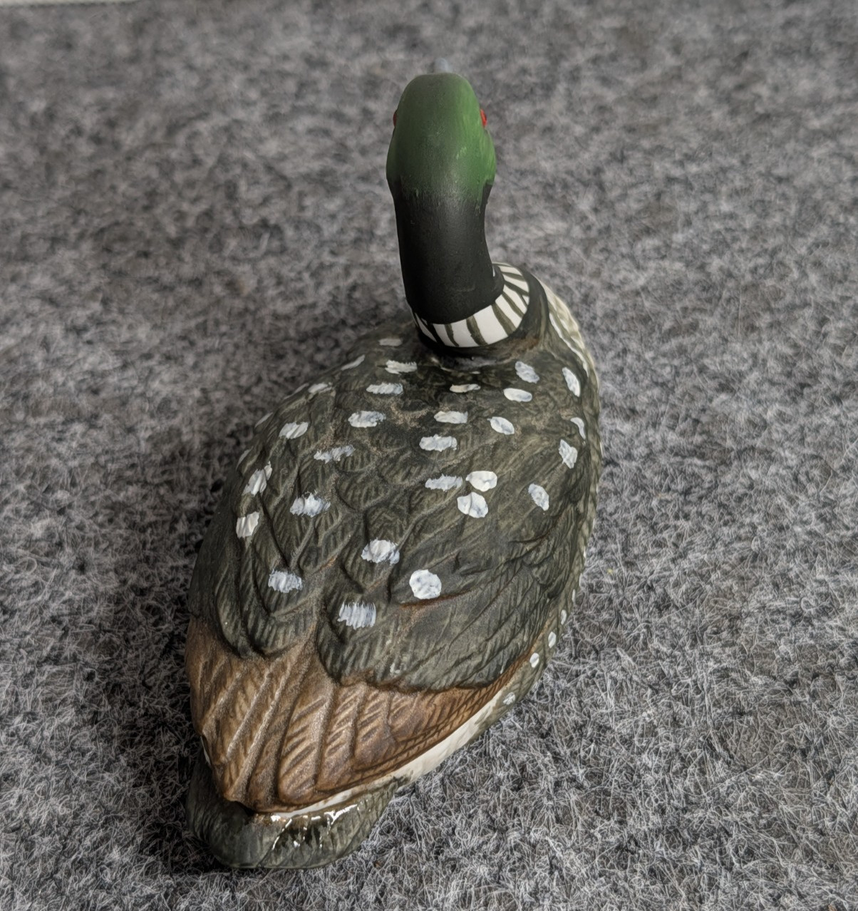 Vtg Lefton American Decoy LOON Hand painted 1983 Tomoyaki Toda Figurine #04022