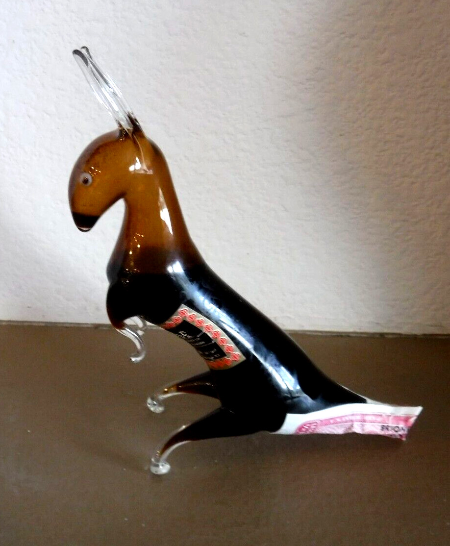 Rynbende Hand Blown Glass Animal HARE Figurine Decanter w/ Box “EMPTY Bottle”