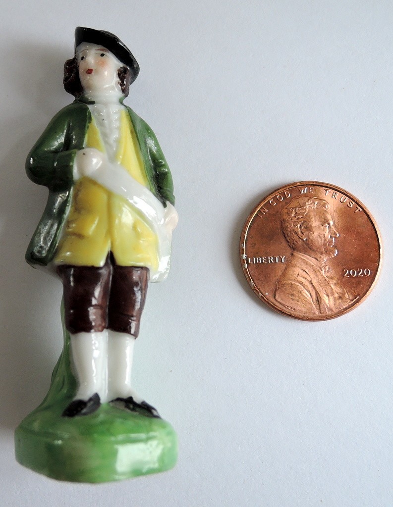Vintage SCHEIBE ALSBACH Miniature Porcelan Hand Painted Figure Germany