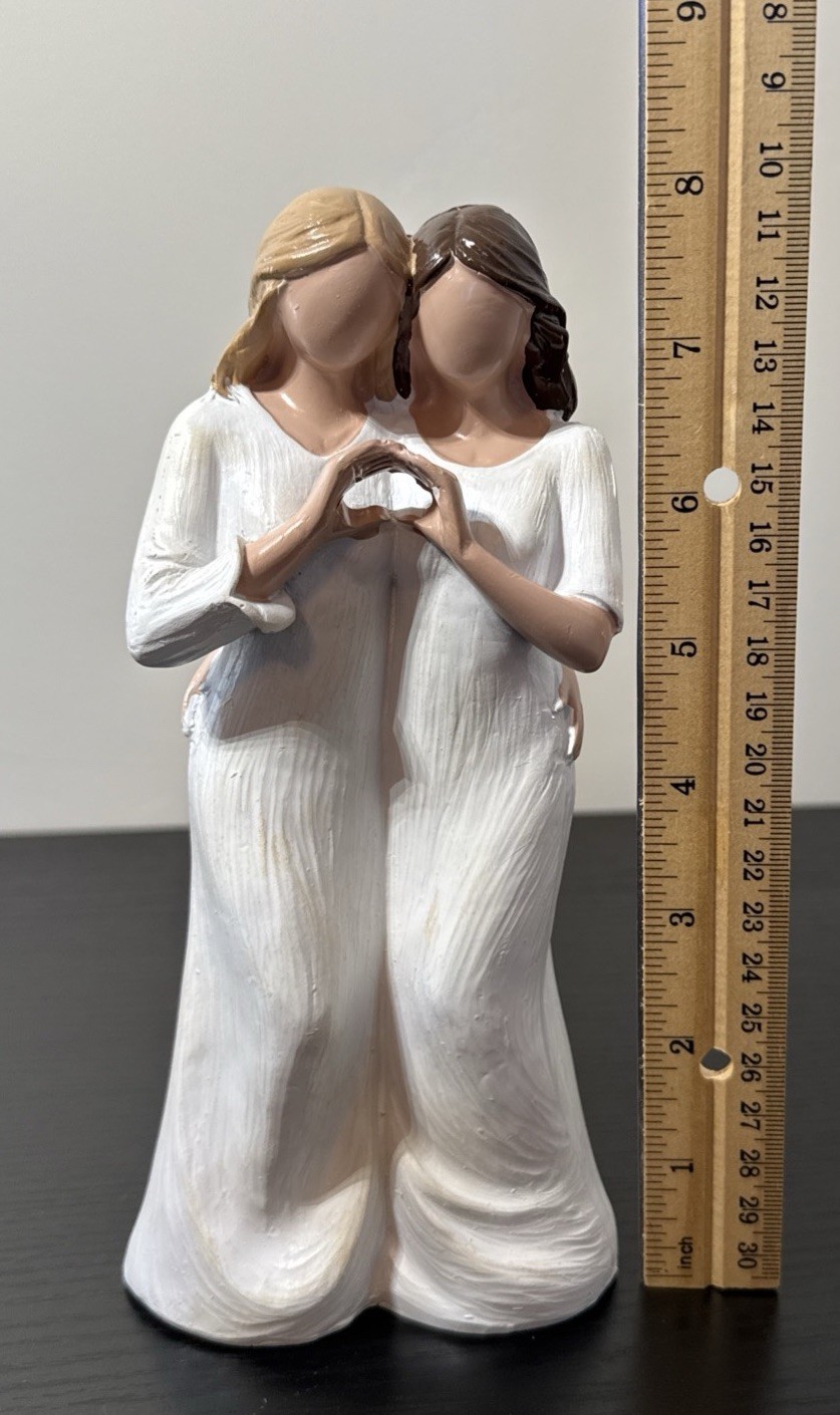 Heartwarming Mother and Daughter 7.9”Resin Figurine