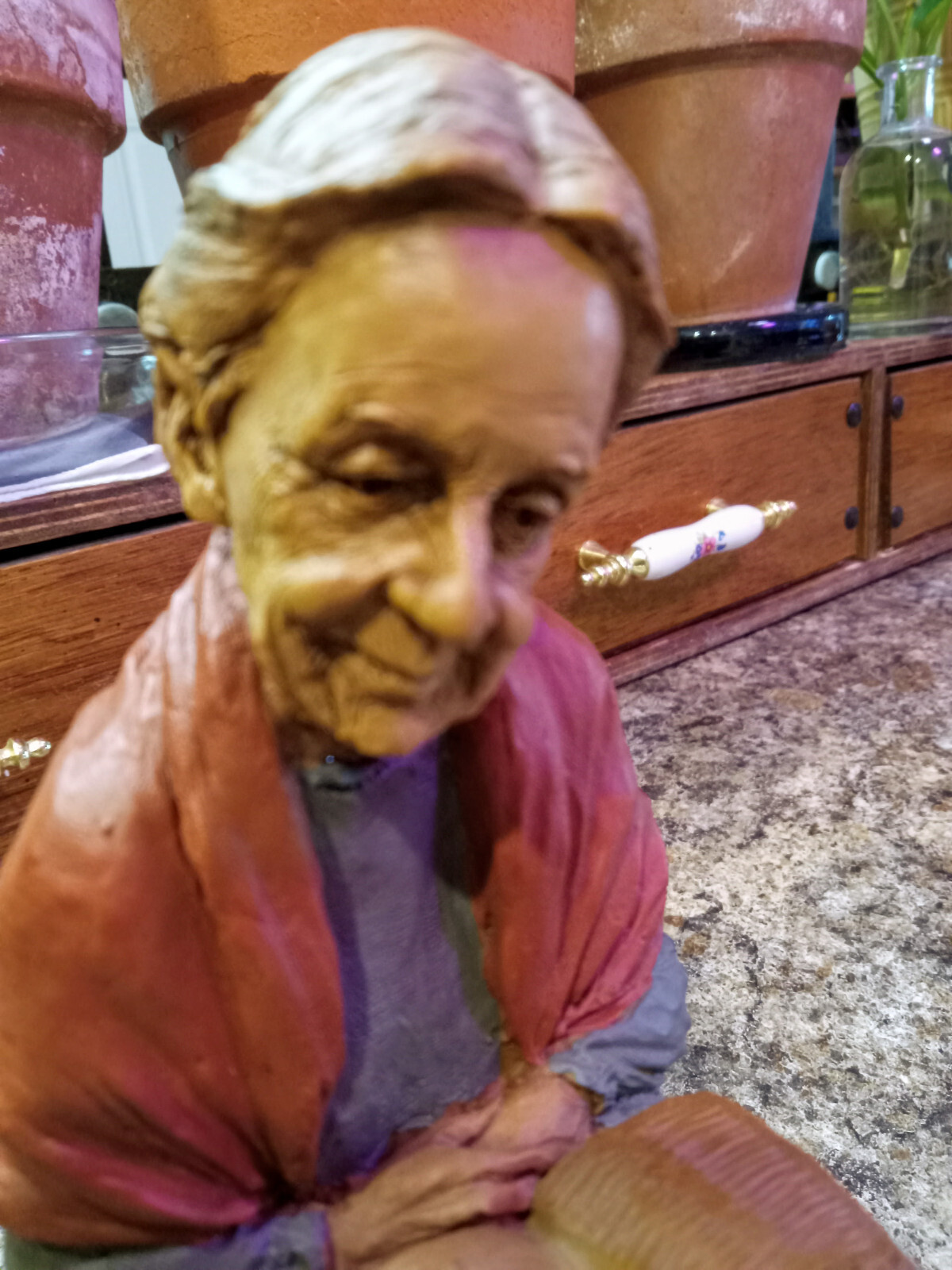 Tom Clark Original Clay Sculptures, Molly-1987 & Florence-1986, Nice Lot of 2