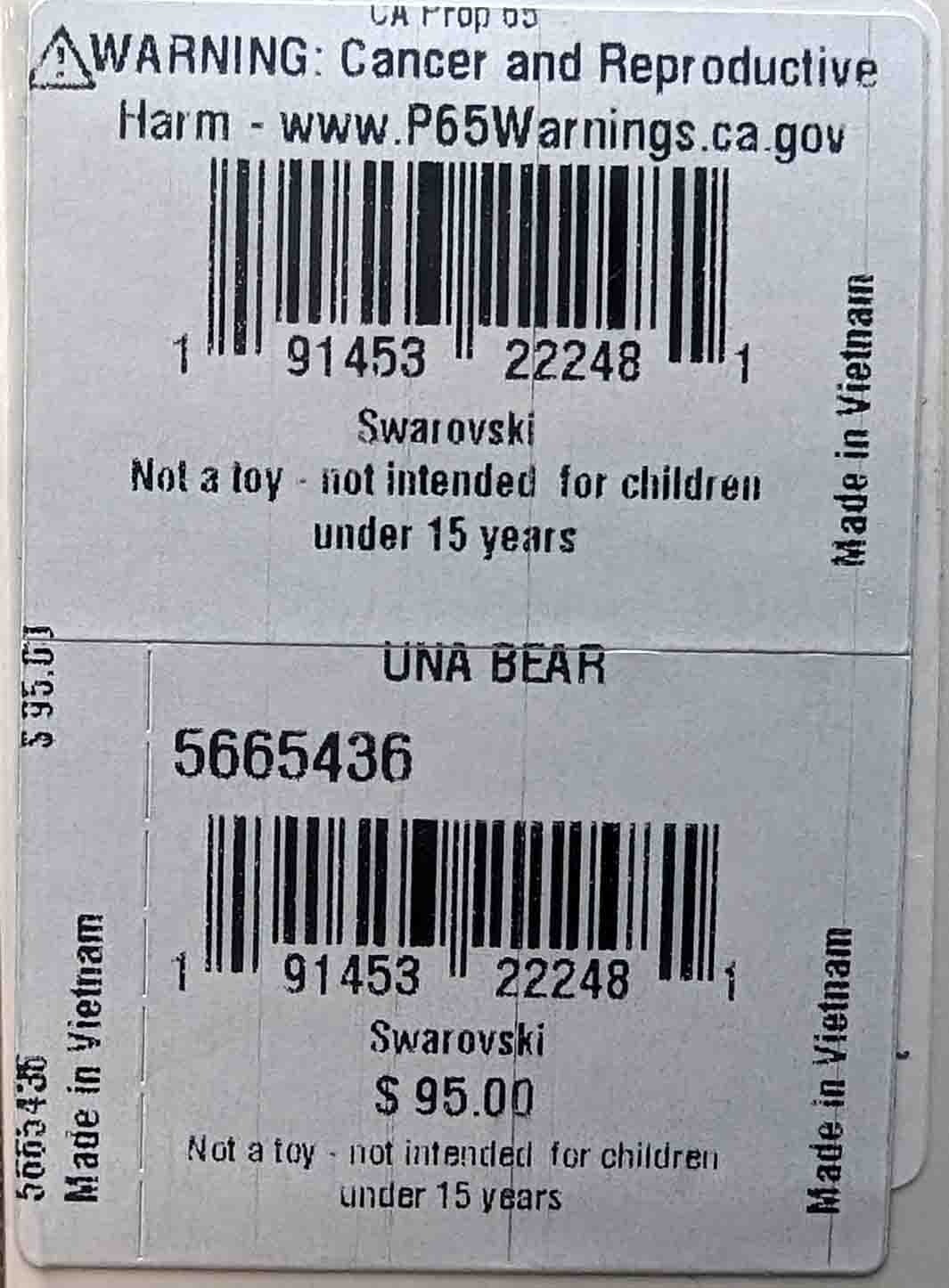 New Swarovski 30th Anniversary Crystal Una Pink Kris Bear Figurine 5665436