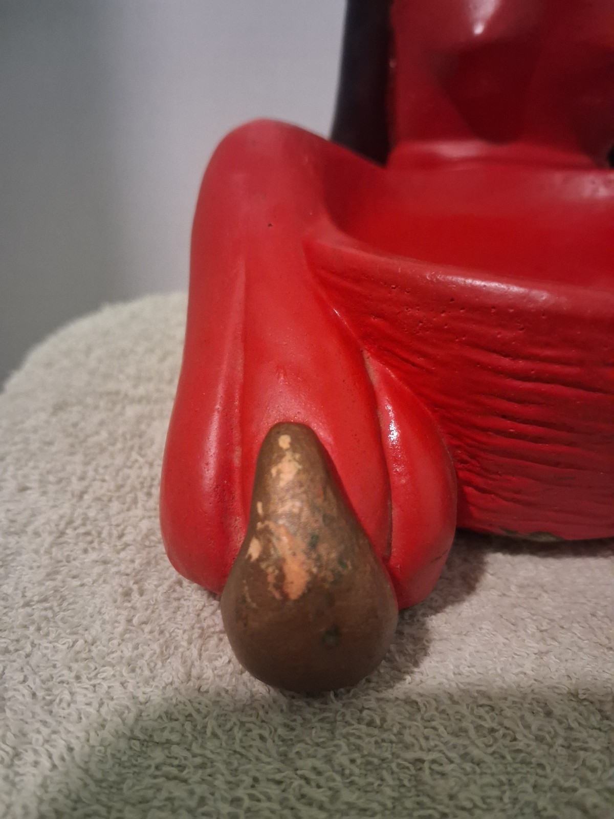 2 MidCentury Blackamoor Chalkware 1950 Nubian Djin-nii(Genies) Red 8″ Trinket