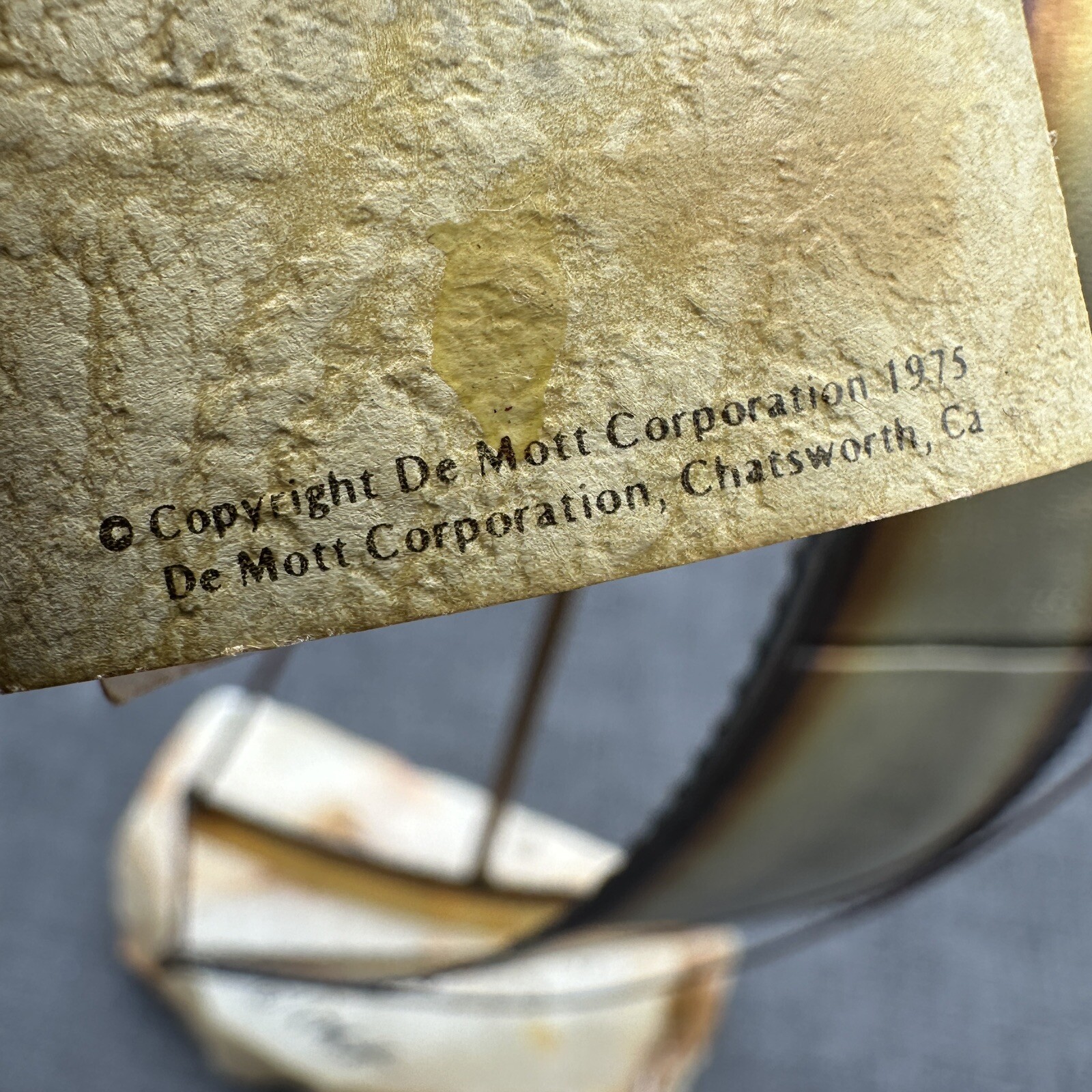 Vtg John DeMott Signed Metal Sailboat Sculpture Stone Base 10″ MCM 1975 Tag