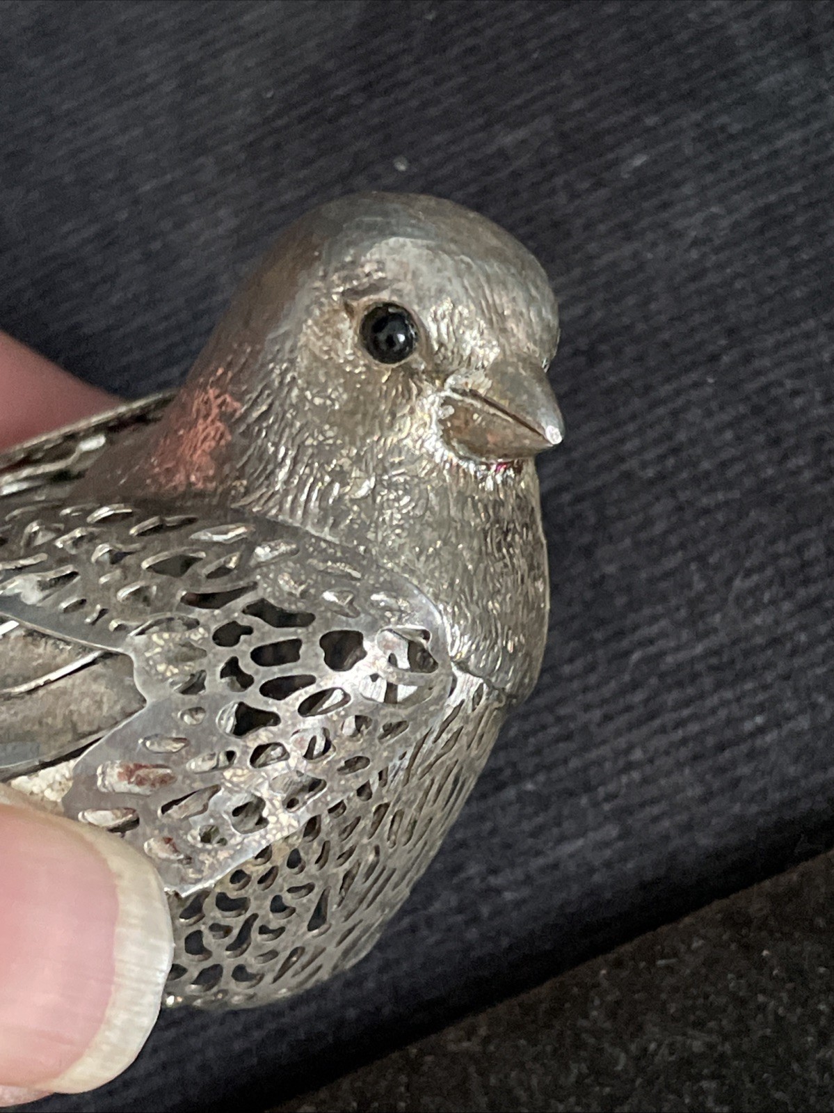 Vintage Christofle France Lumière D’ Argent Silver Plated Sparrow Bird ~Retired