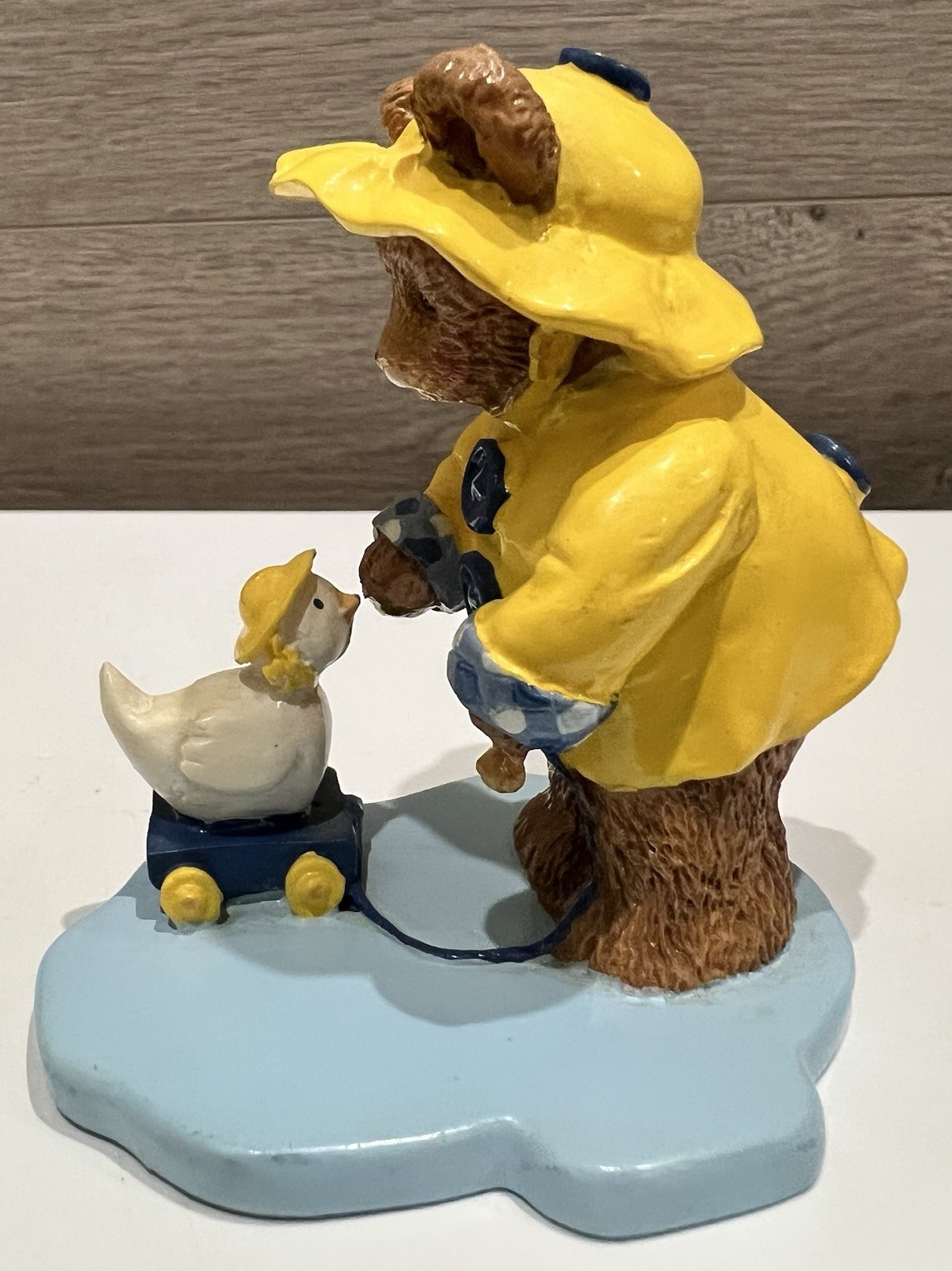 Vintage 1994 Peggy Jo Ackley “Rainy Day Pals” Resin Hand Painted Figurine 3.25”