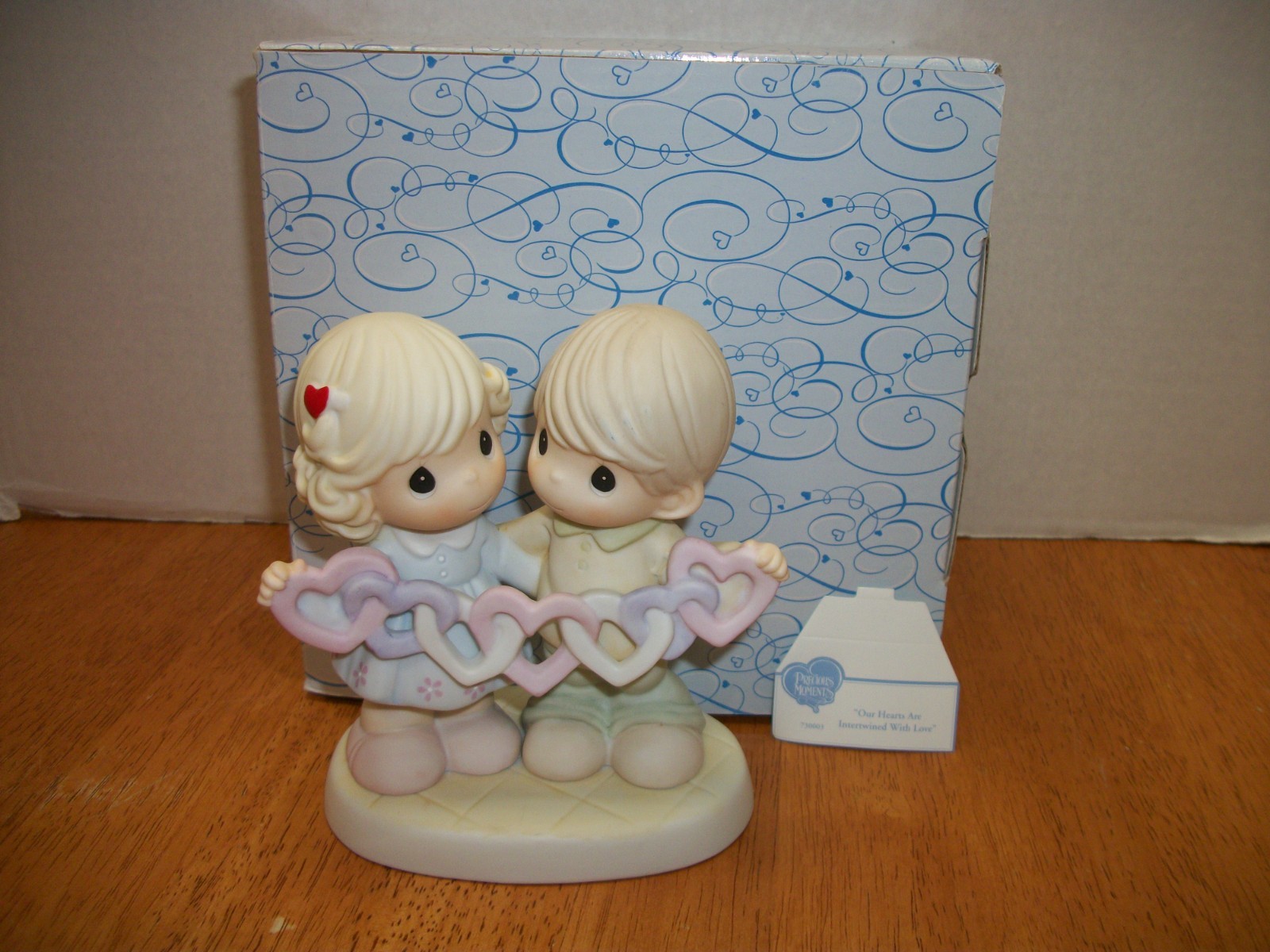 Precious Moments OUR HEARTS ARE INTERTWINED WITH LOVE 730003 NO BAND ON BOX