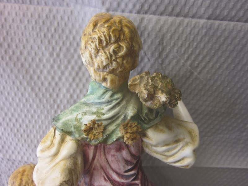 Vintage Italian Capodimonte Porcelain Statue Lamp Base – Mother & Daughter