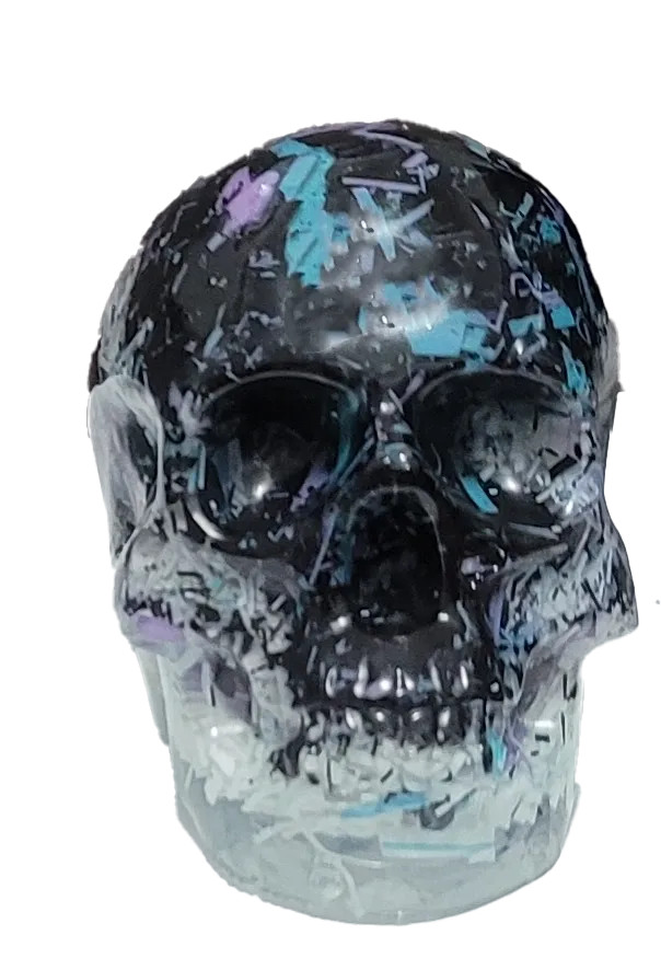Human Skull Figurines/Gifts For Adults/Teens/Home Decor/Edgy/Stylish Decor/Black