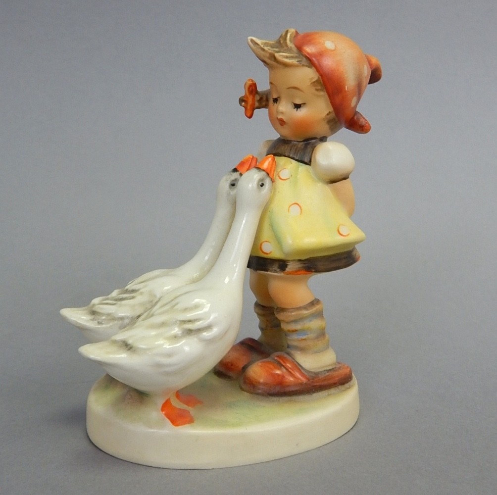 Vintage Goebel Hummel Goose Girl Figurine #47 TMK3 4″