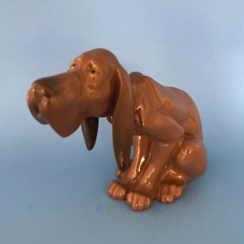 Lladro 5111 “Timid Dog” Apprehensive Bloodhound Puppy Dog – MWOB, RV$485