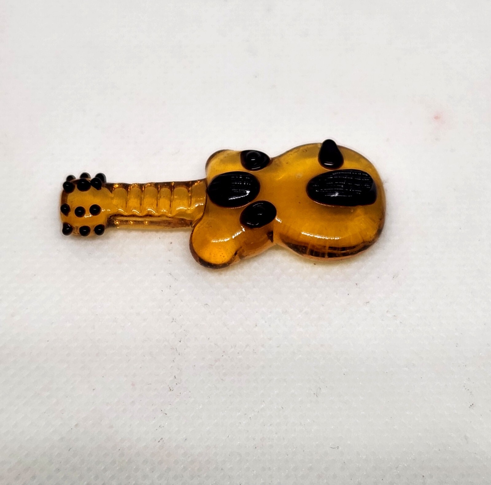 Miniature Glass Guitar, Collectible, Display, Gel Candle Embed, Set of 3 Guitars