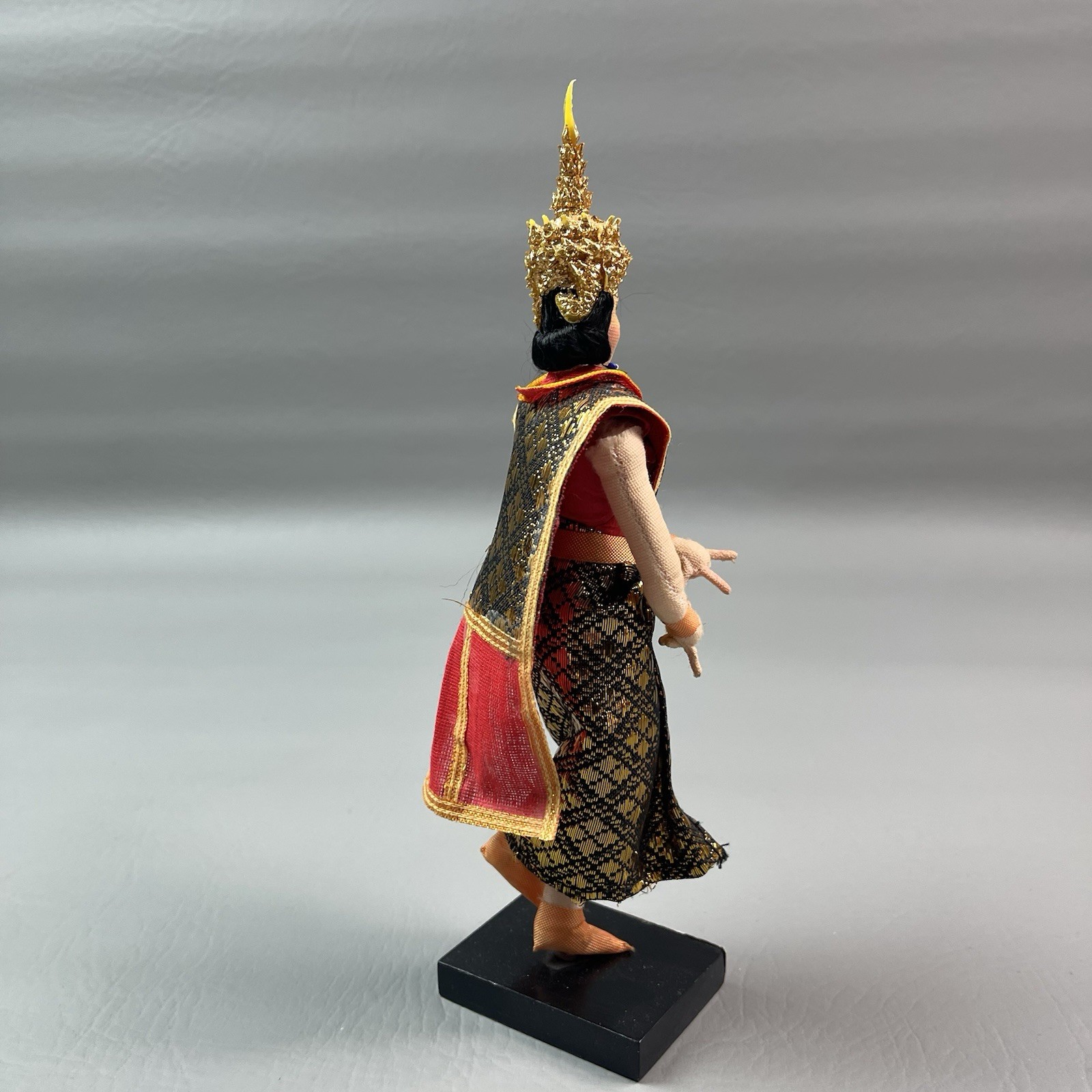 Thai Classic Dolls Traditional Dancer Costume Gold Headdress Made Thailand