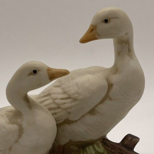 HOMCO Porcelain Ducks Family Figurine W/3 Ducklings #1458 Home Interior Vintage