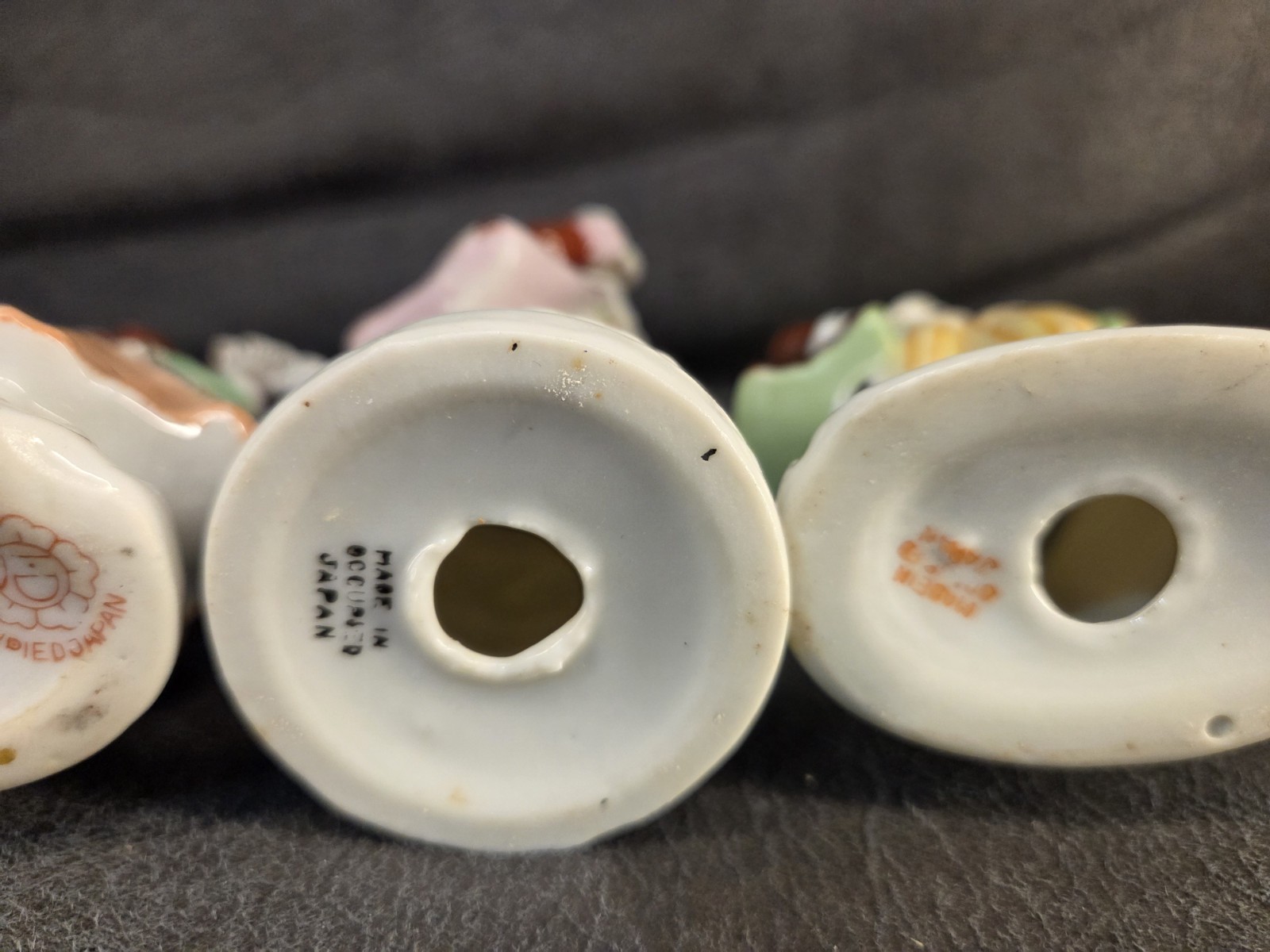4 Vintage Made in Occupied Japan Colonial Porcelain Figurines Courting Couples