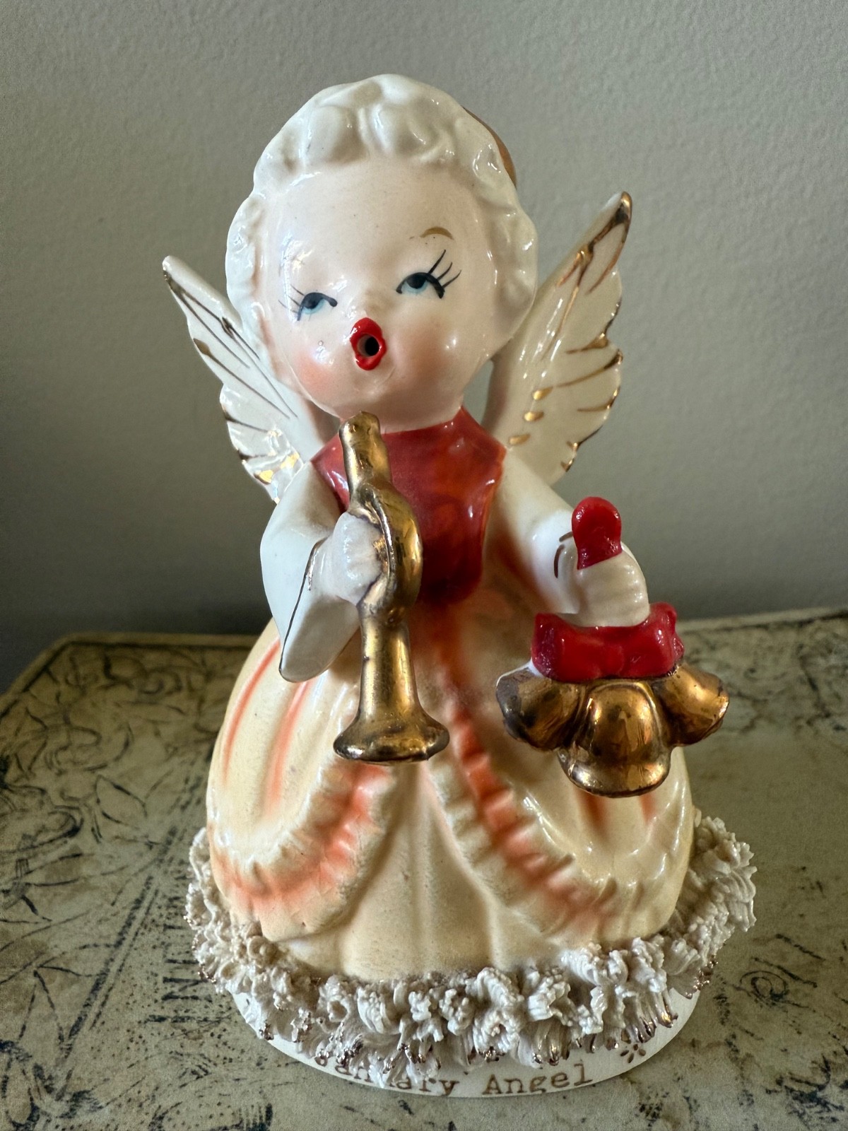 RARE Vintage Japan 1950s January Angel of the Month Figurine Fine A Quality