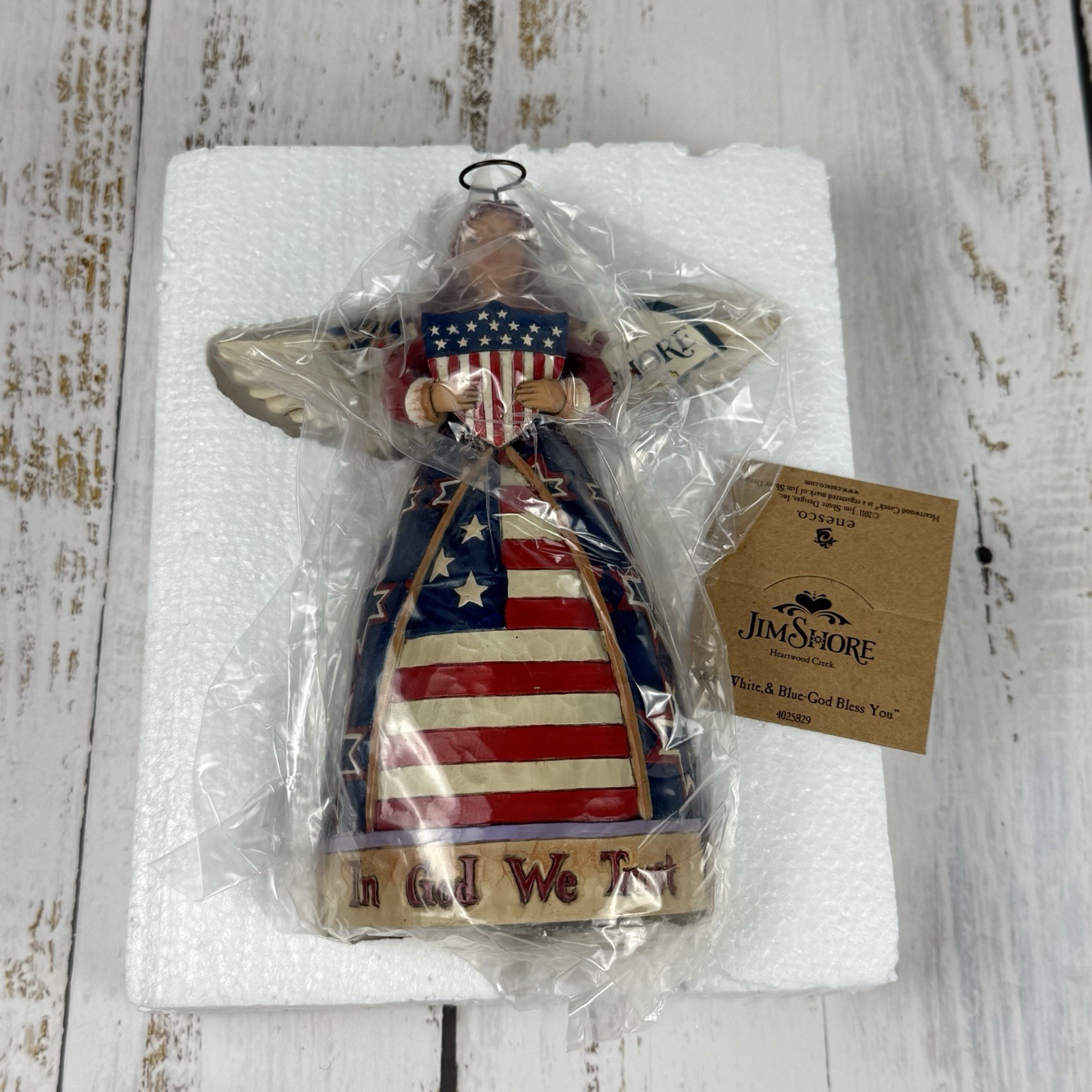 Jim Shore “Red White And Blue God Bless You” 2011 Angel 4025829 New In Box