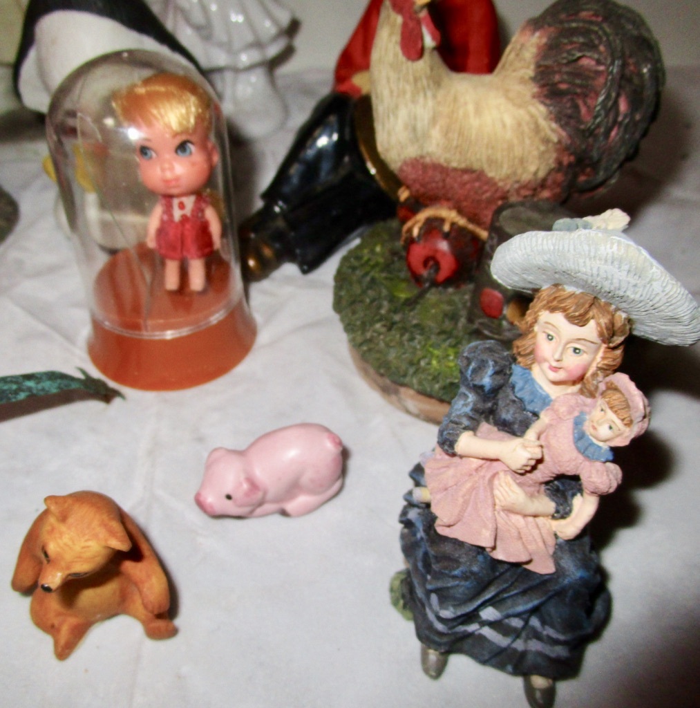 large variety box lot of 20 vintage collectible figurines people & animals