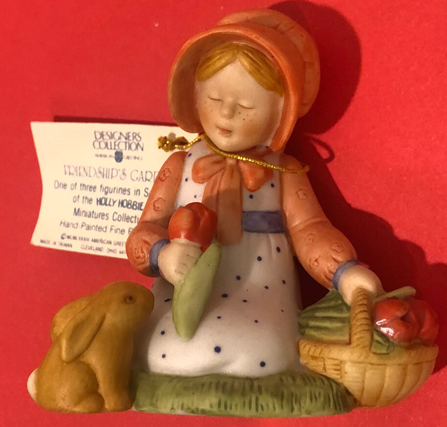 holly hobbie HOLLY HOBBIE Friendship’s Garden 1984 Figurine Vintage With Tag