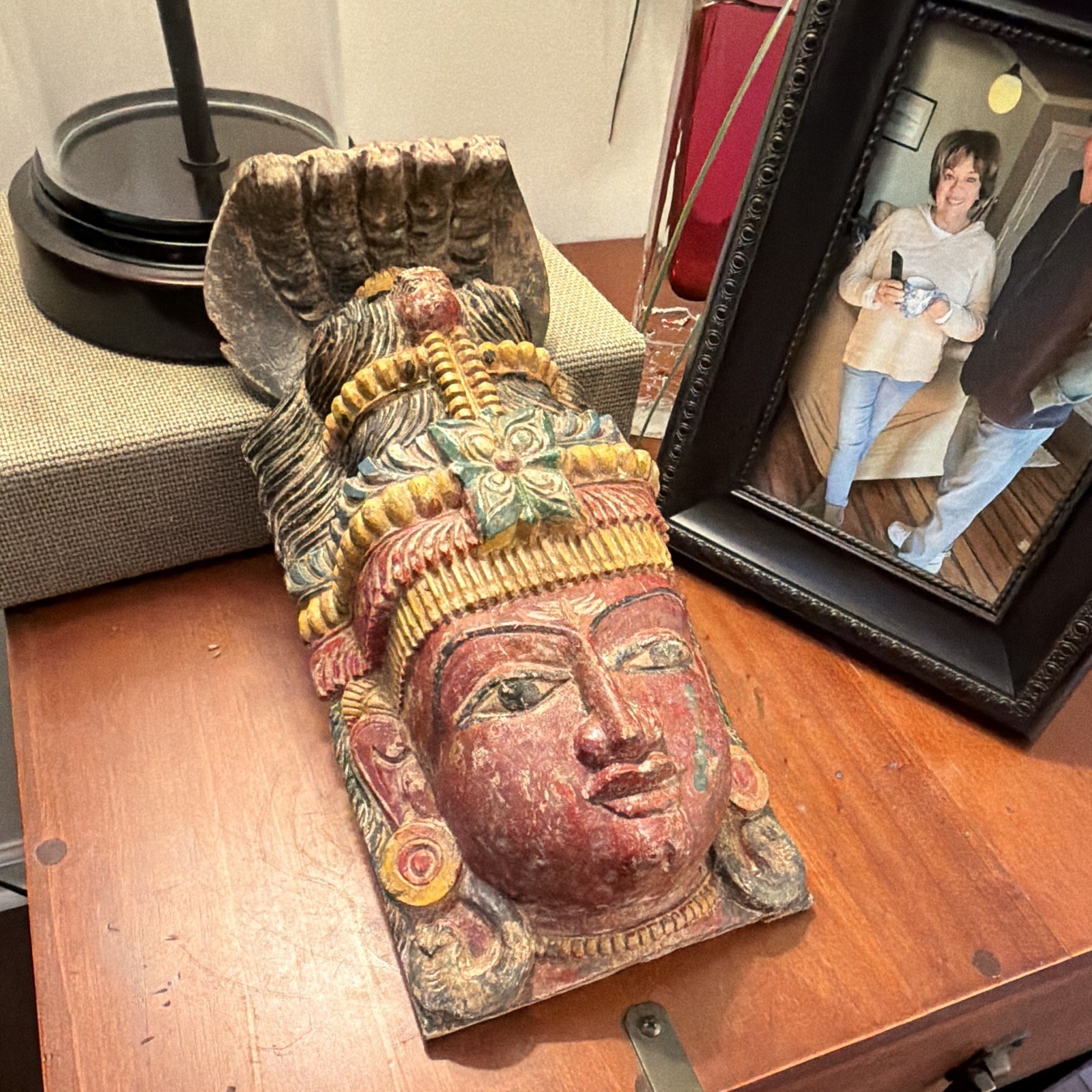 Antique Hand Carved Indian Shiva Mask
