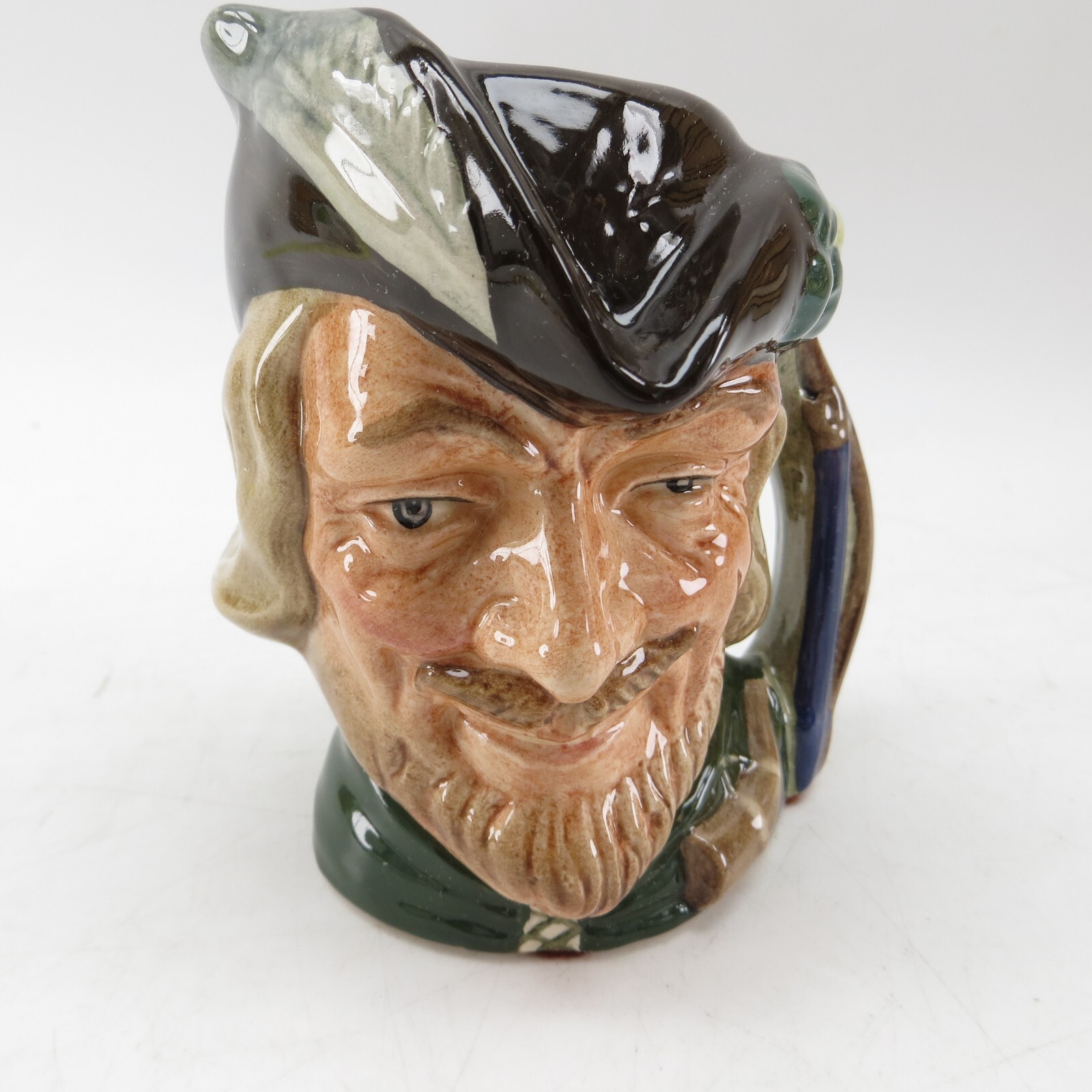 Royal Doulton “Robin Hood” Character Jug D6534 – Small, 4″ (Mint Condition)