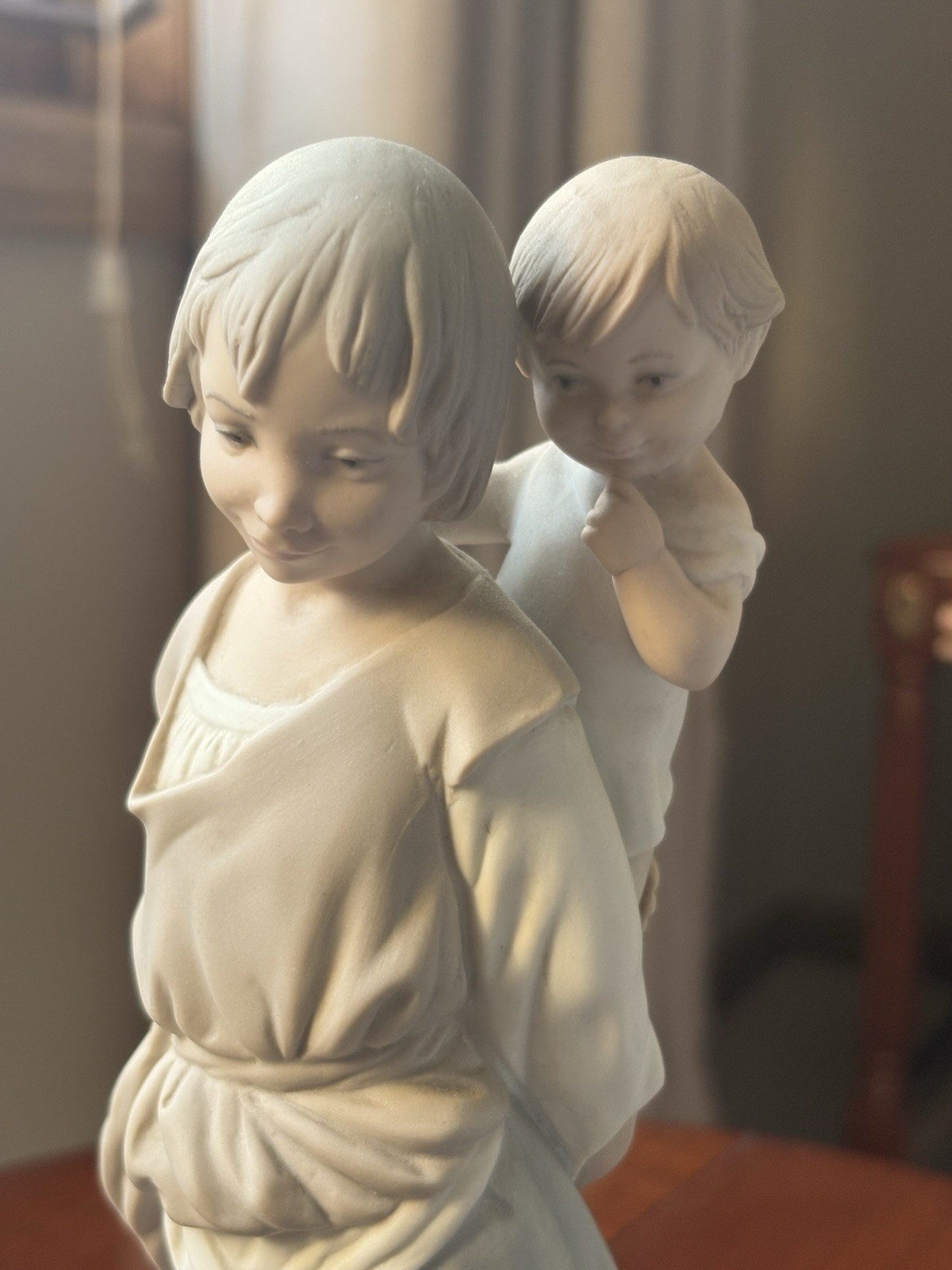 Lladro #4800 ‘Gypsy Girl With Brother’ Matte Finish Porcelain Figurine Retired