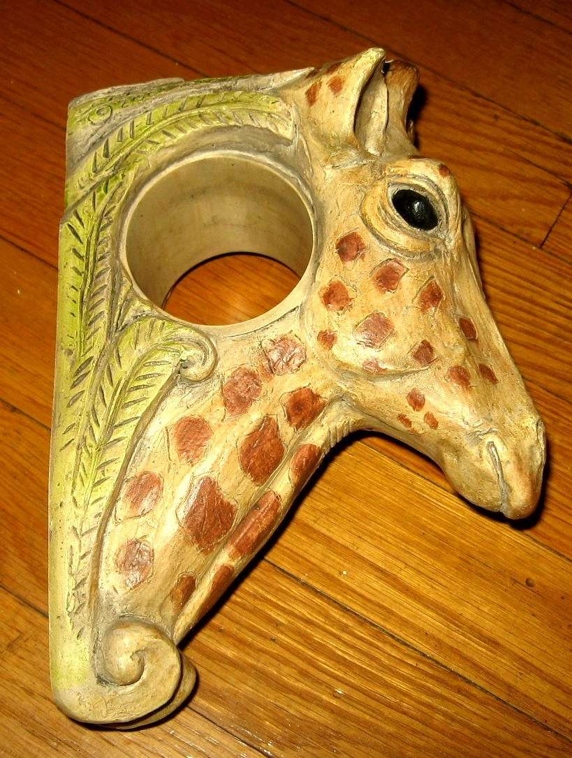 Vintage Ceramic Giraffe Head Hand Cast Telle M. Stein