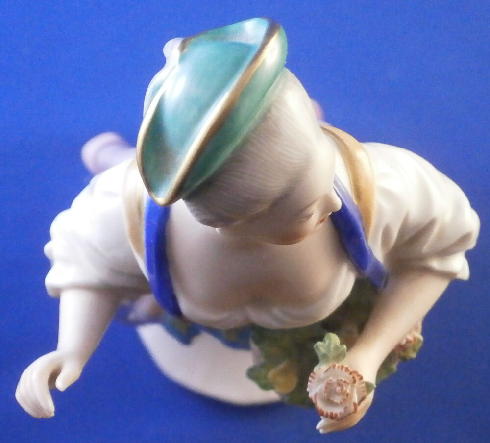 Vintage Augarten Wien Porcelain Lady Figure Figurine Porzellan Figur Vienna