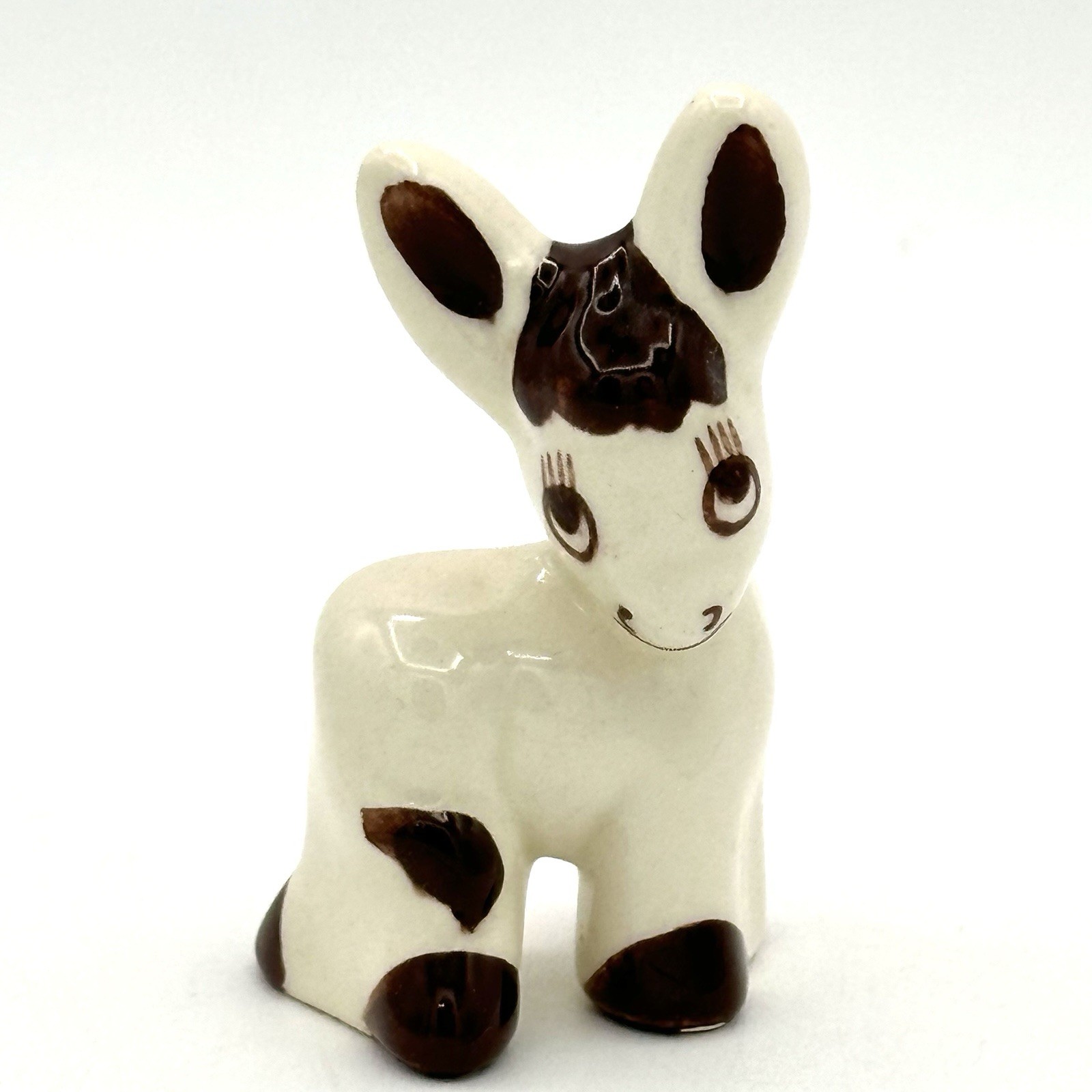 Vintage 1940s Rio Hondo Walker Pottery Donkey Figurine bashful burro 3 Inch