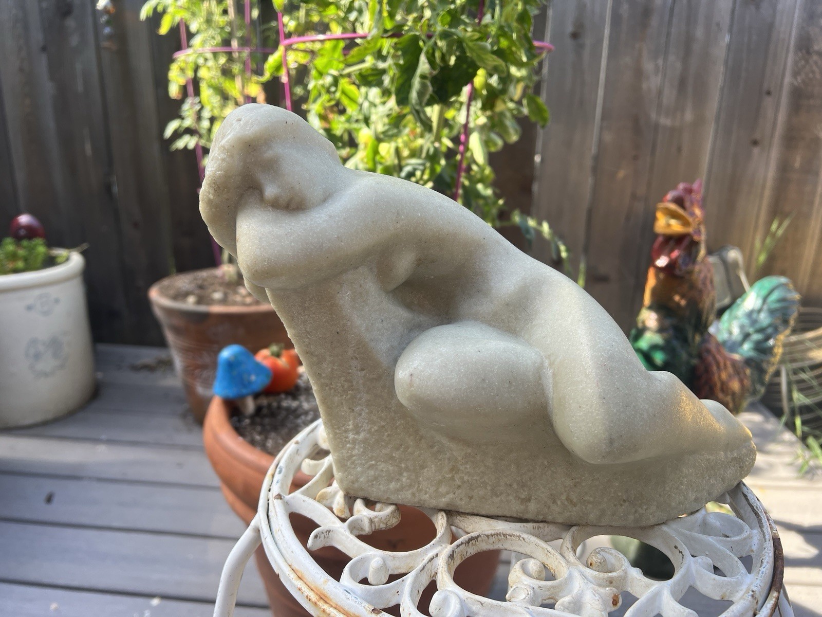 1960s Vincent Gilinsky “THE DREAMER” Marble Composite Cast Stone Sculpture