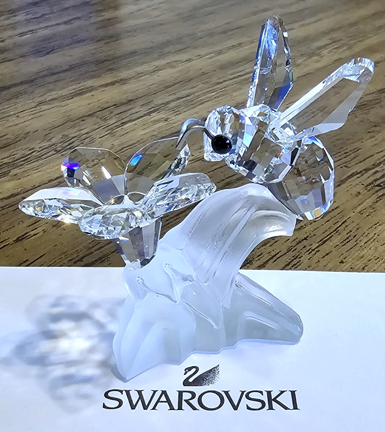 🐝 Swarovski Crystal Among Flowers & Foliage, Bumble Bee on Flower Figurine NIB