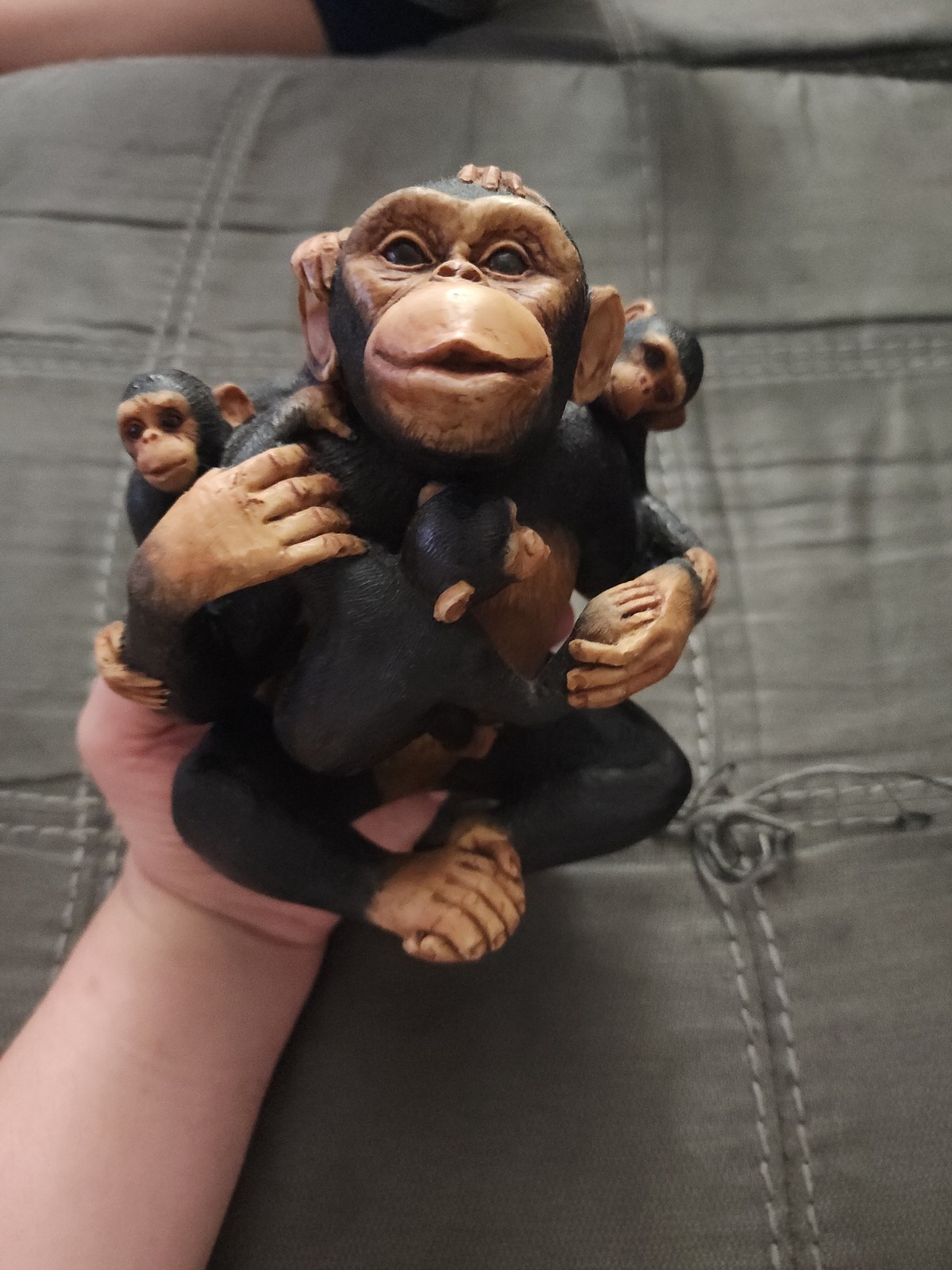 Mother Monkey And Her 3 Babies Statue
