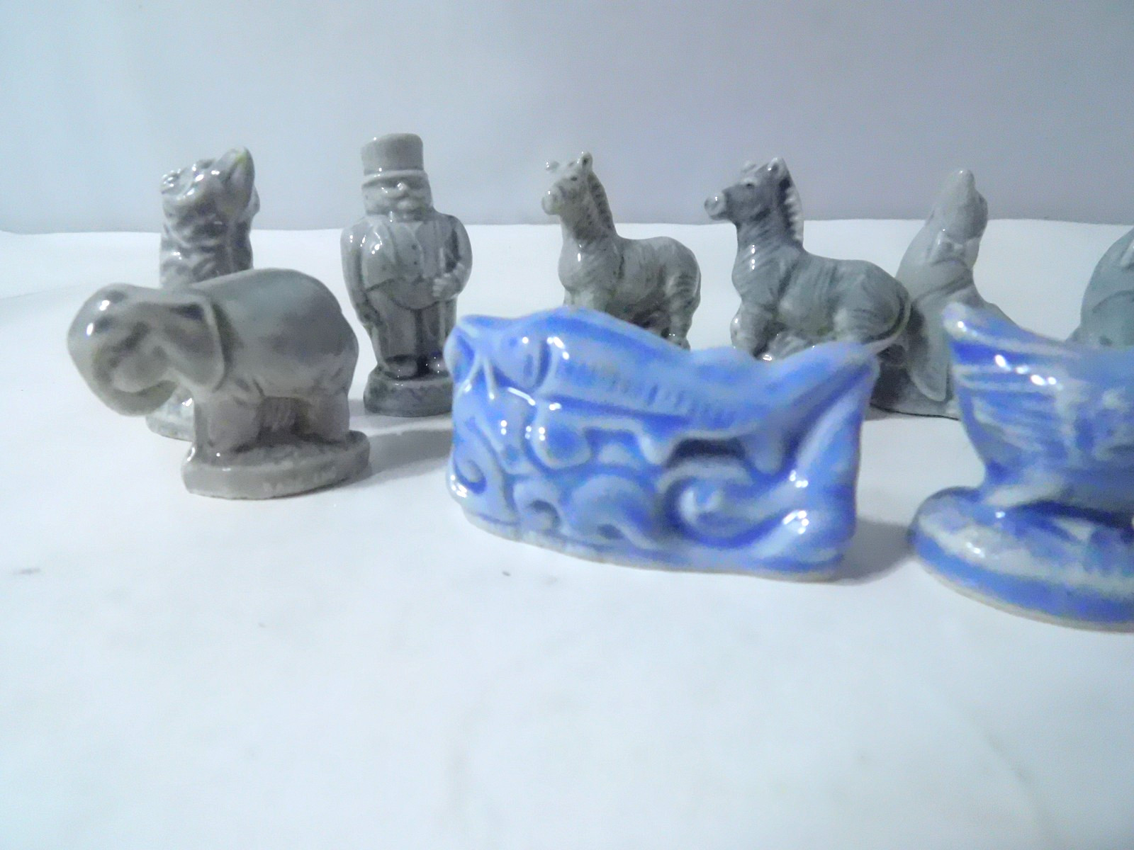 11 Wade Red Rose Tea Animal Figurines Whimsies England Gray & Blue