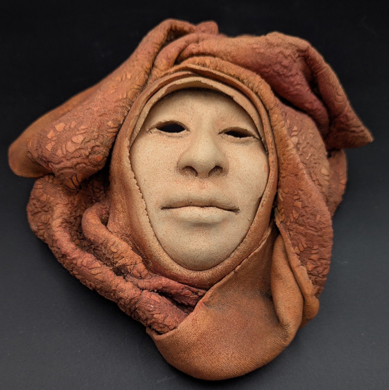 Clay Mask Wall Art ~ Eleanor Myers Morning ~ Very Realistic 8.5″ T x 7.5″ W