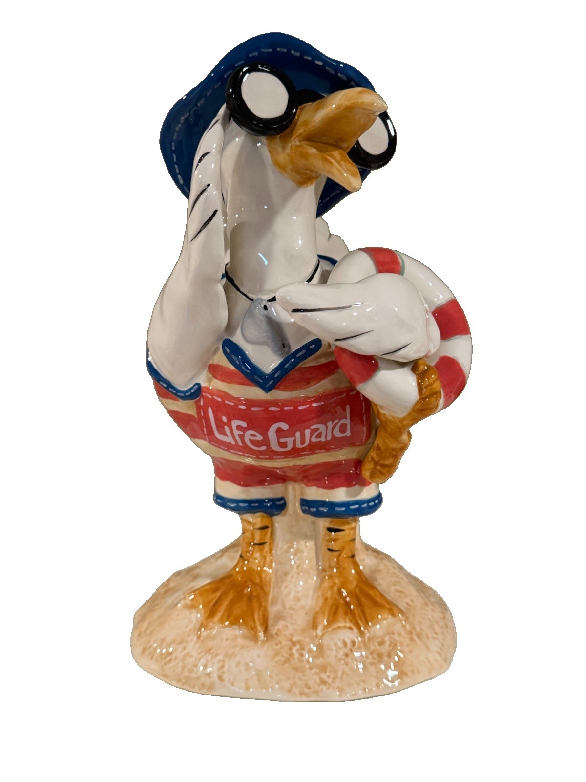 Blue Sky Clayworks “LIFE GUARD SEAGULL” TROPICAL BEACH HOUSE DECOR – 11″ NEW