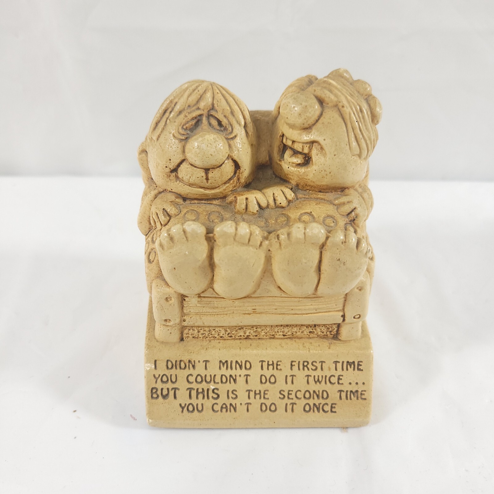 Vintage Paula Figurine 1972 Second Time You Cant Do It Once Adult Couple Humor