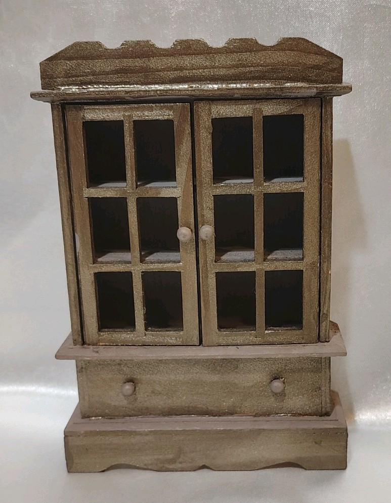 Vintage Hand Painted Minature Curio Cabinet- Semi-finished