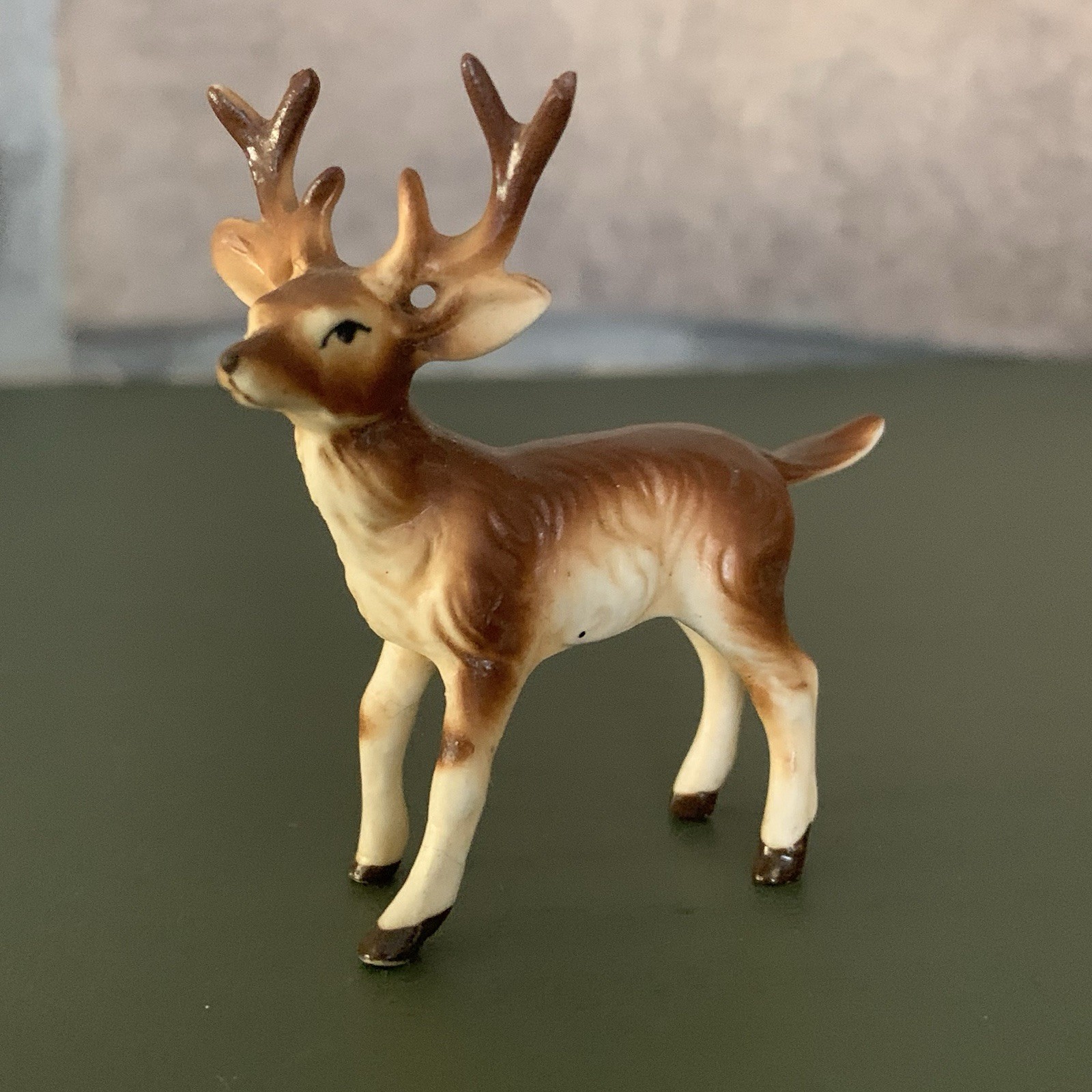 Vintage Bone China Miniature Deer Figurine Buck Japan
