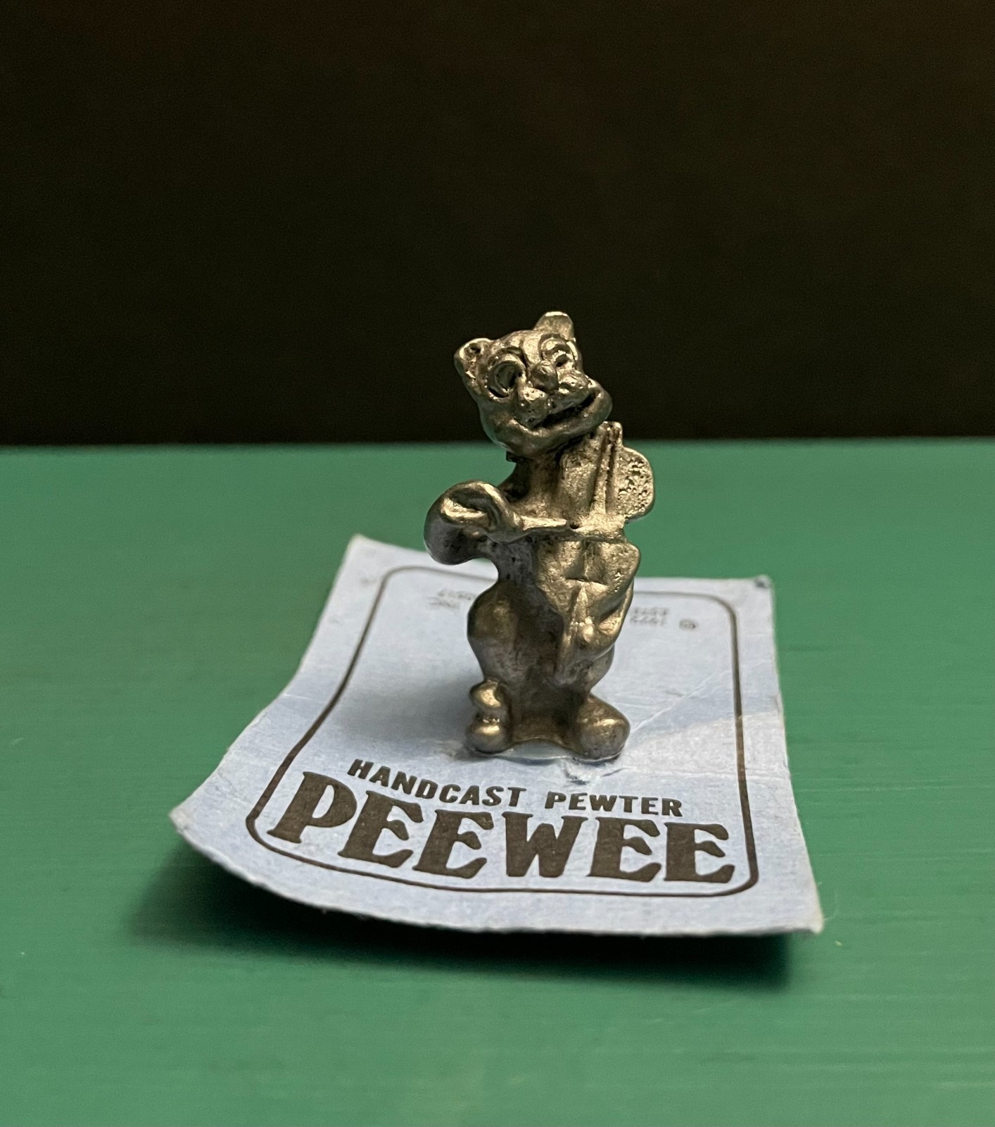 HTF Michael Ricker Pewter Peewee Cat Fiddle Violin Orchestra Band Music Figurine