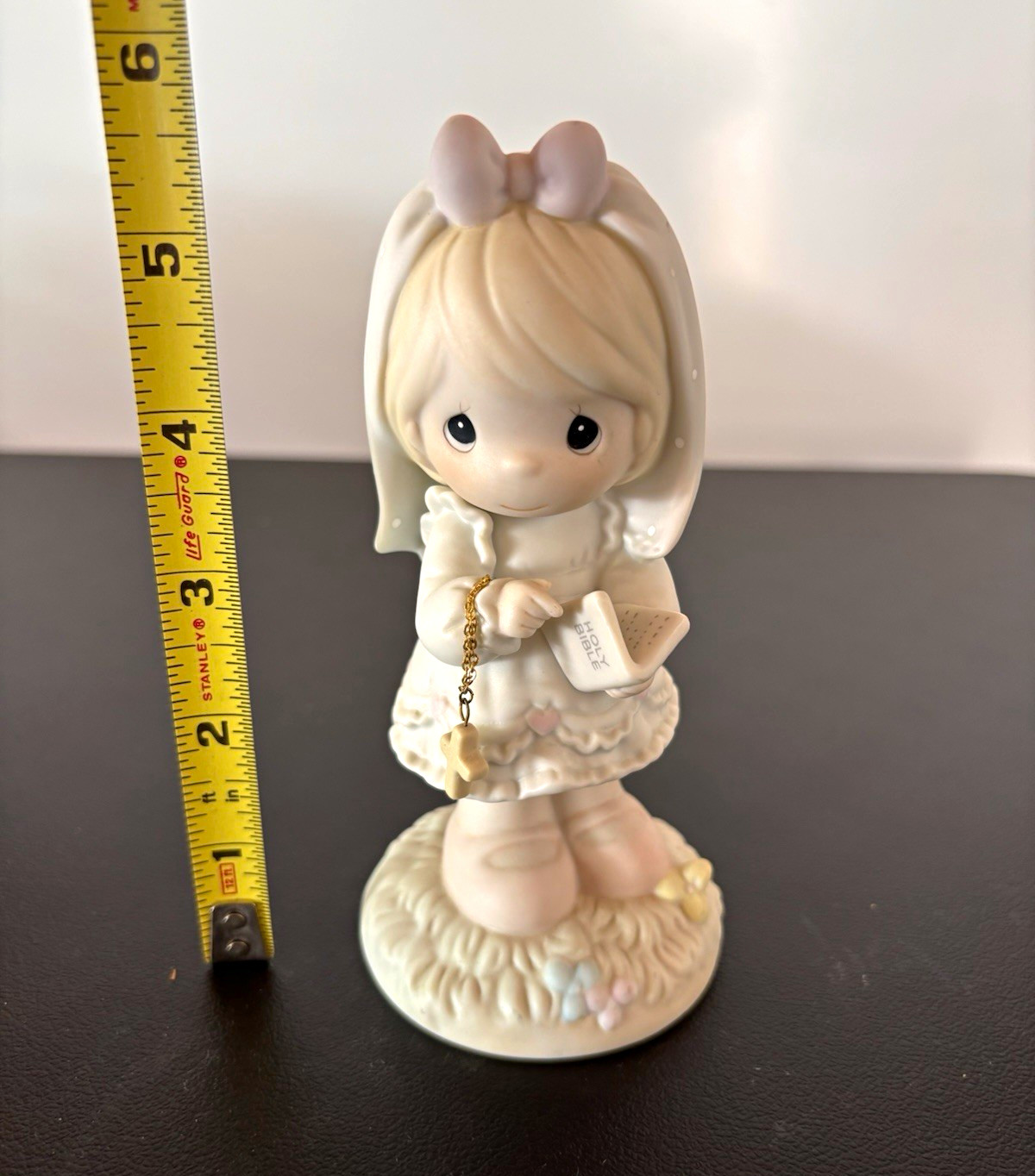 1989 Precious Moments First Communion Girl w/ Rosary Porcelain Figurine