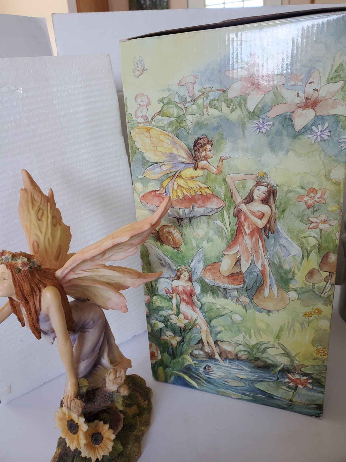 Summit Collection Fairy Figurine 11 Inch Large Wings Statue – WISHING – With Box