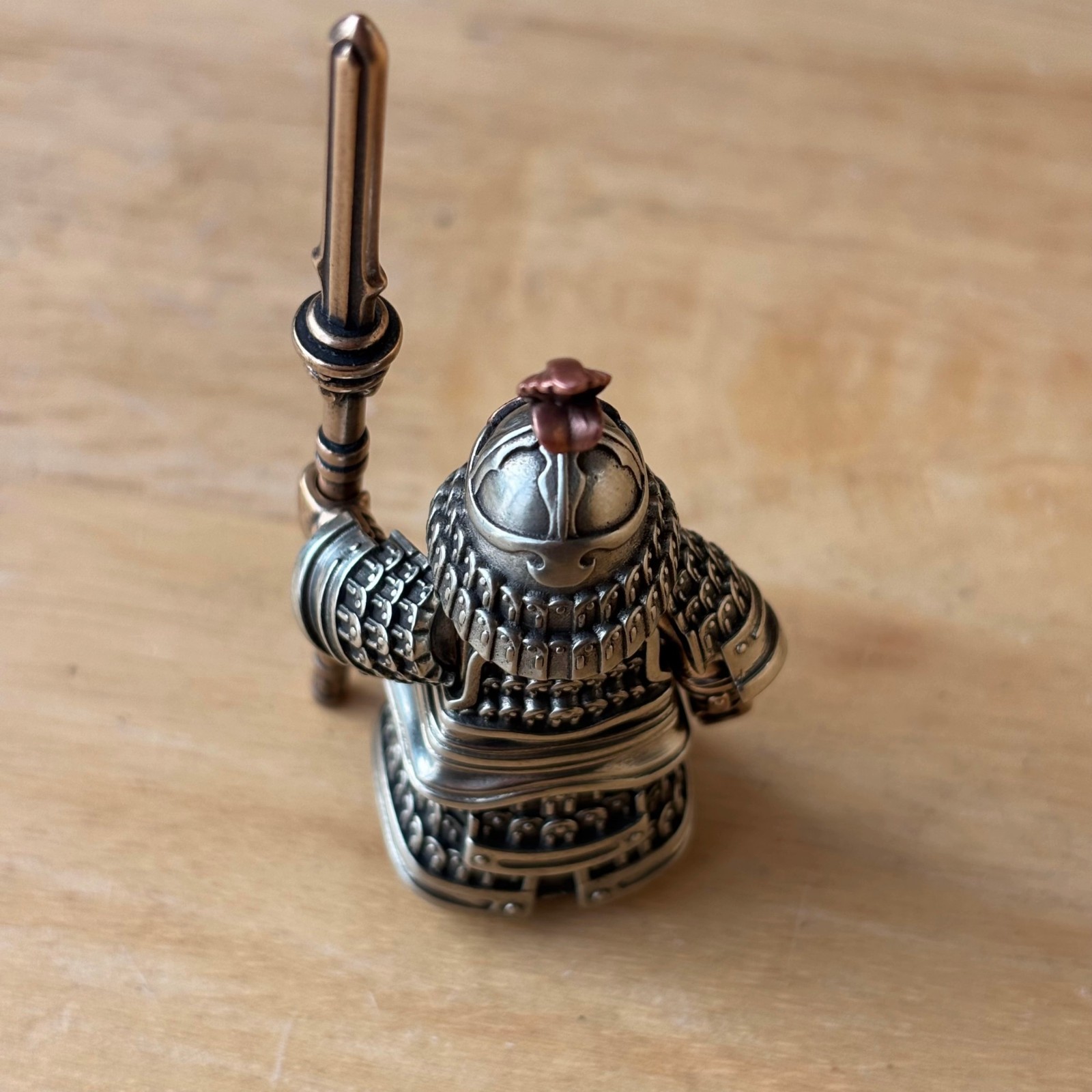 Iron Soldier Figurine, Jin Dynasty Magnetic Metal Warrior, Detachable Armor