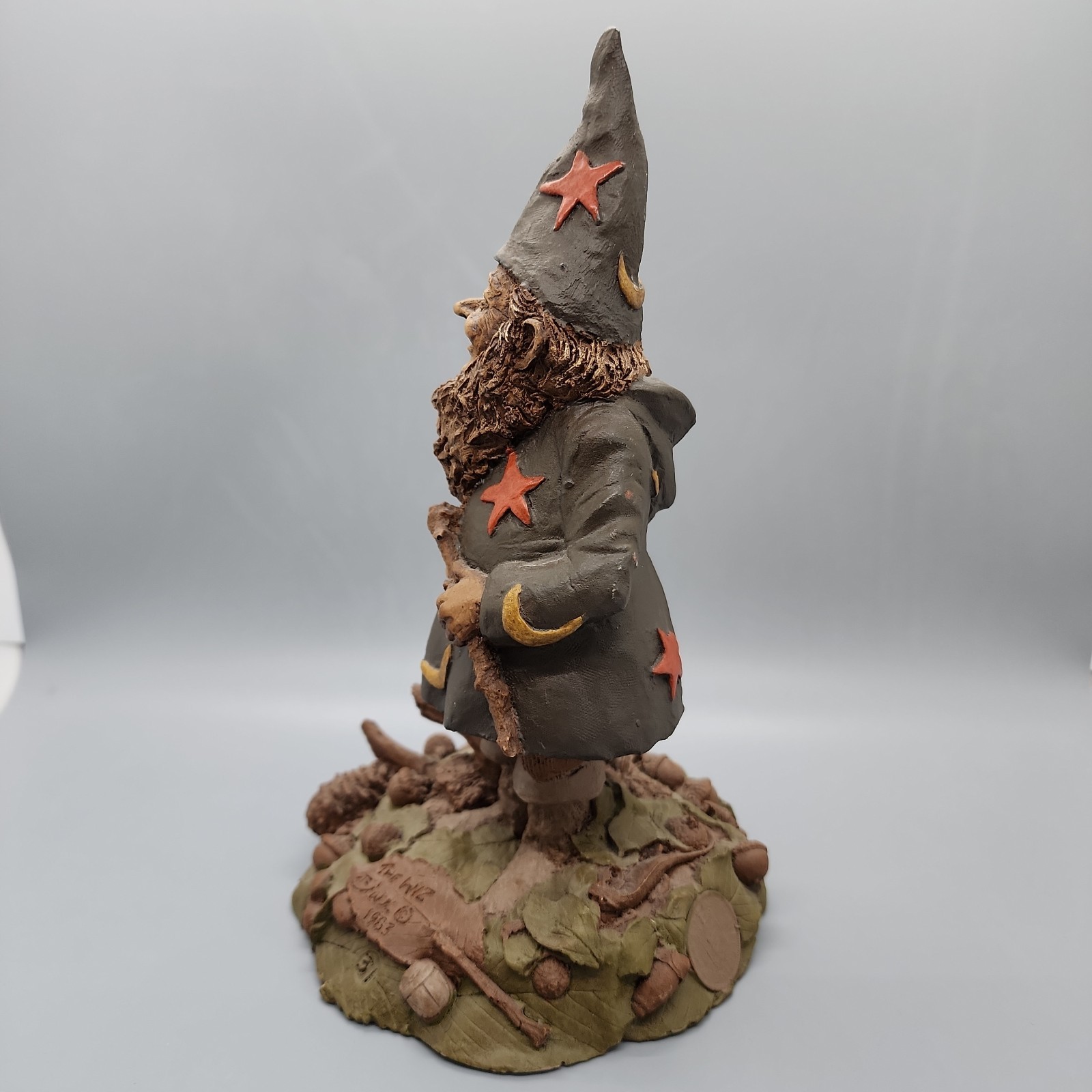 1983 Tom Clark Gnome THE WIZ Sculpture Figurine Cairn Studio Vintage Resin 8.5in