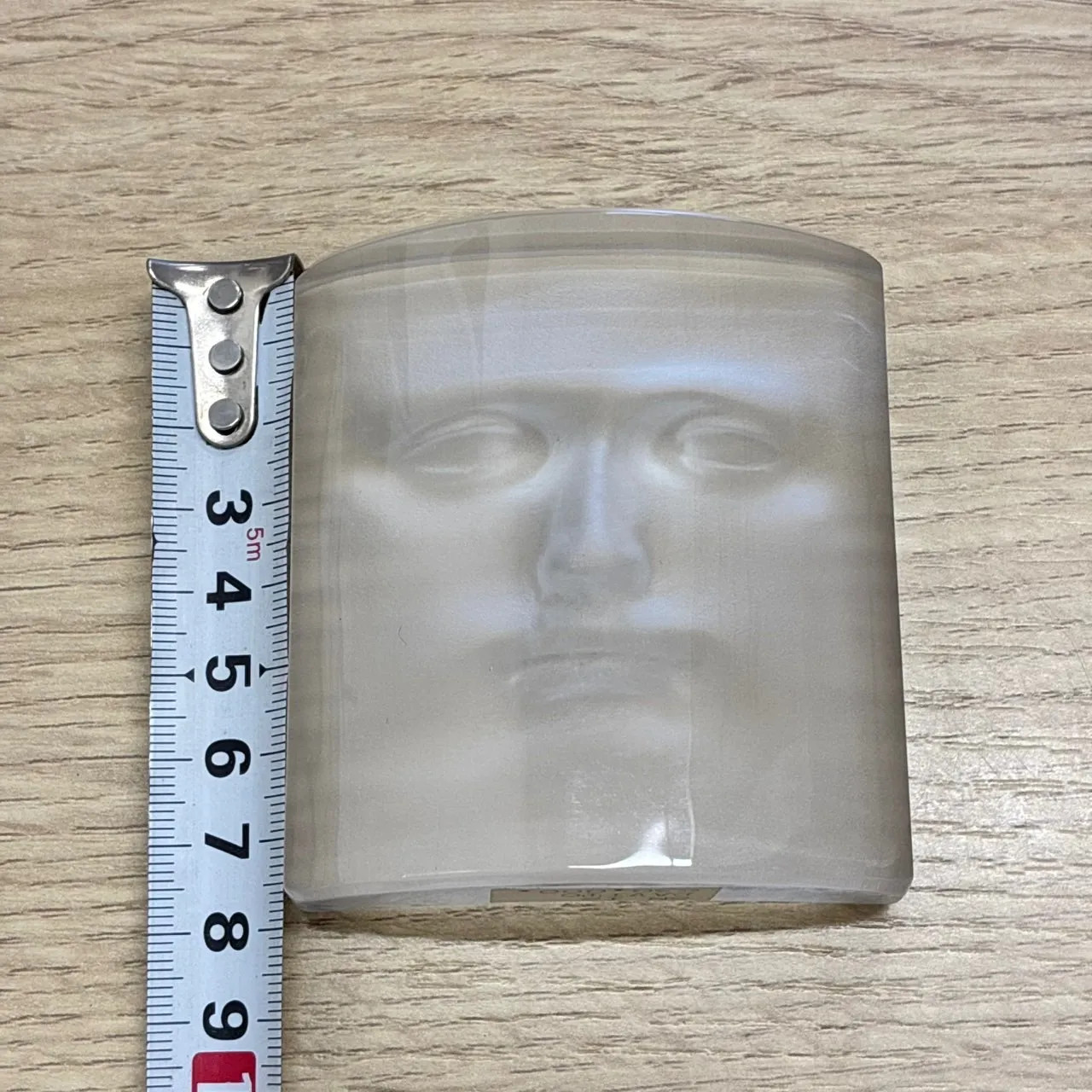Daum France Crystal Ornament Human Face Sculpture Minos David Roy Adzak W/Box