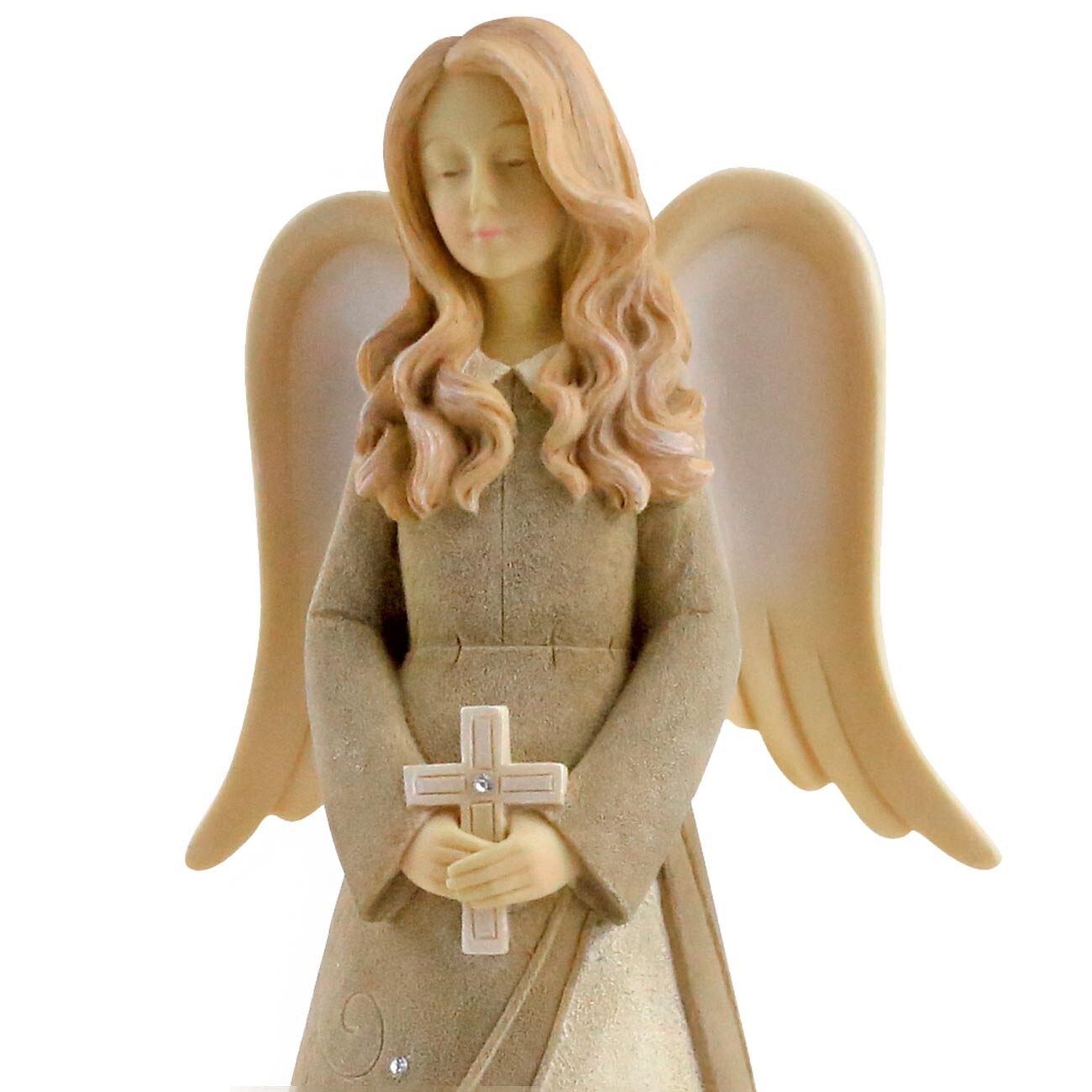 Foundations Angel Figurine Our Father Prayer Cross Faith God Religious 6011542
