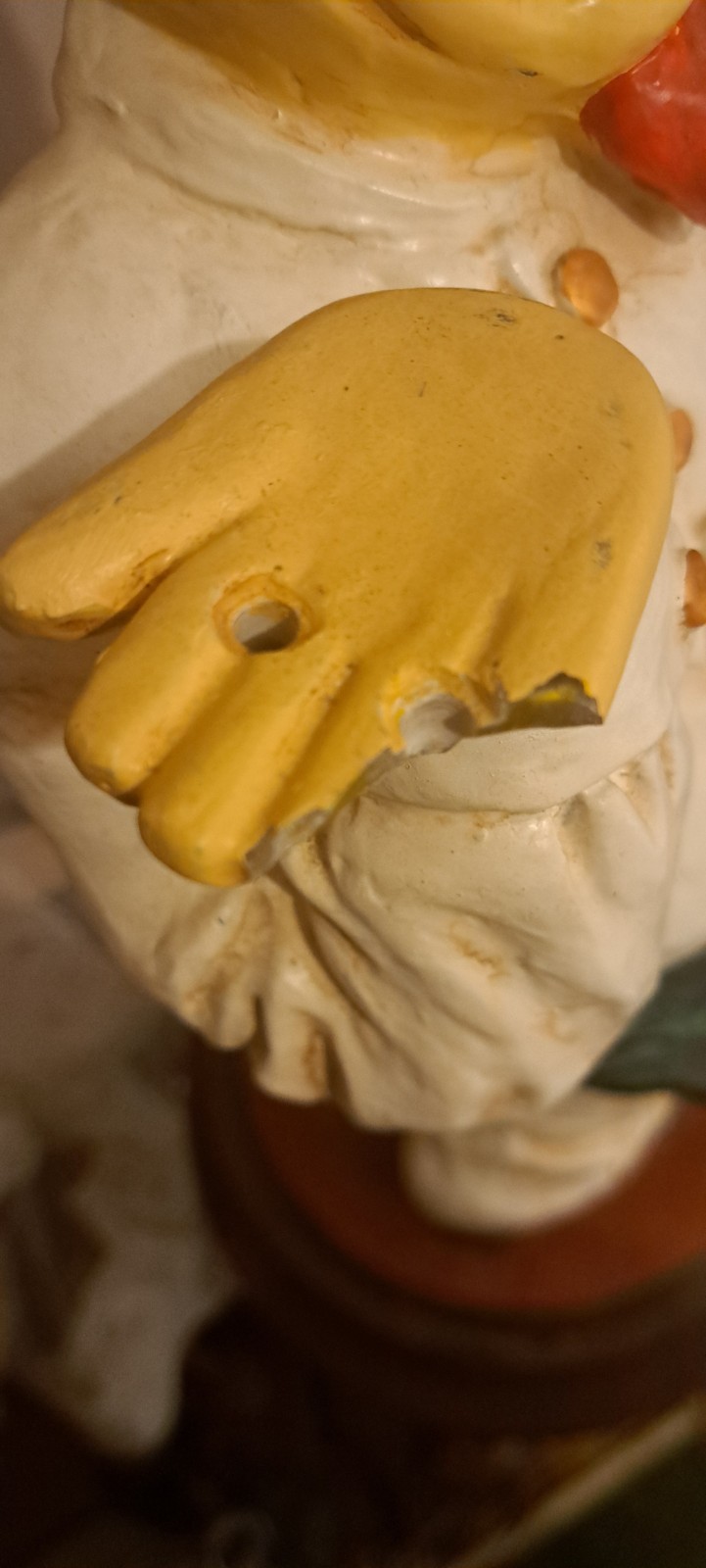 VTG Jolly Italian Chef/ Statue 25″ Tall Welcome To Your Bristol Or Restaurant