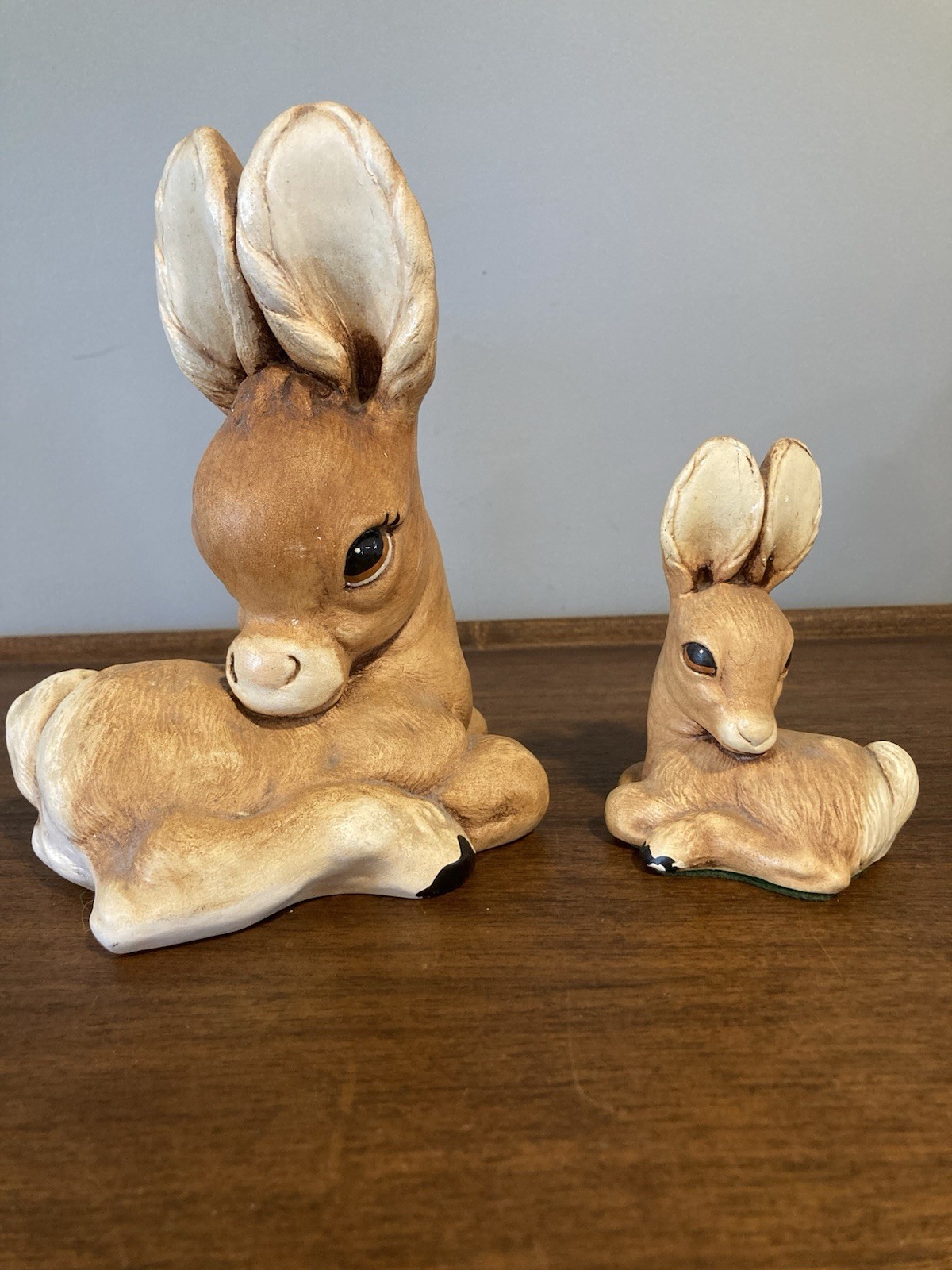 Vintage FAWN Mom & Bambi Deer Baby MOORCRAFT Tinkerware England Figurine