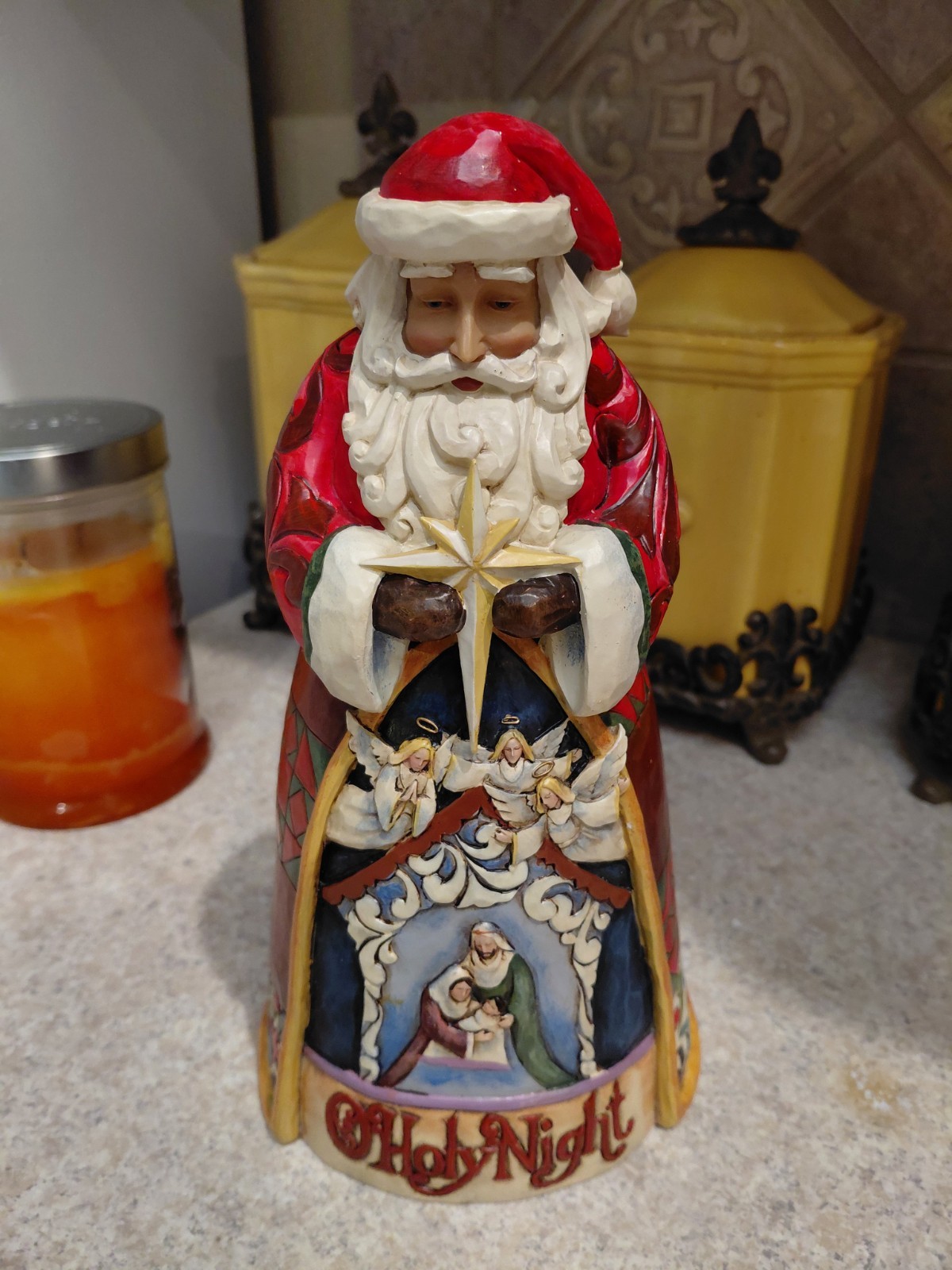 JIM SHORE 2010 SANTA CLAUS “O HOLY NIGHT” NATIVITY FIGURINE 10″ S4017656 RETIRED