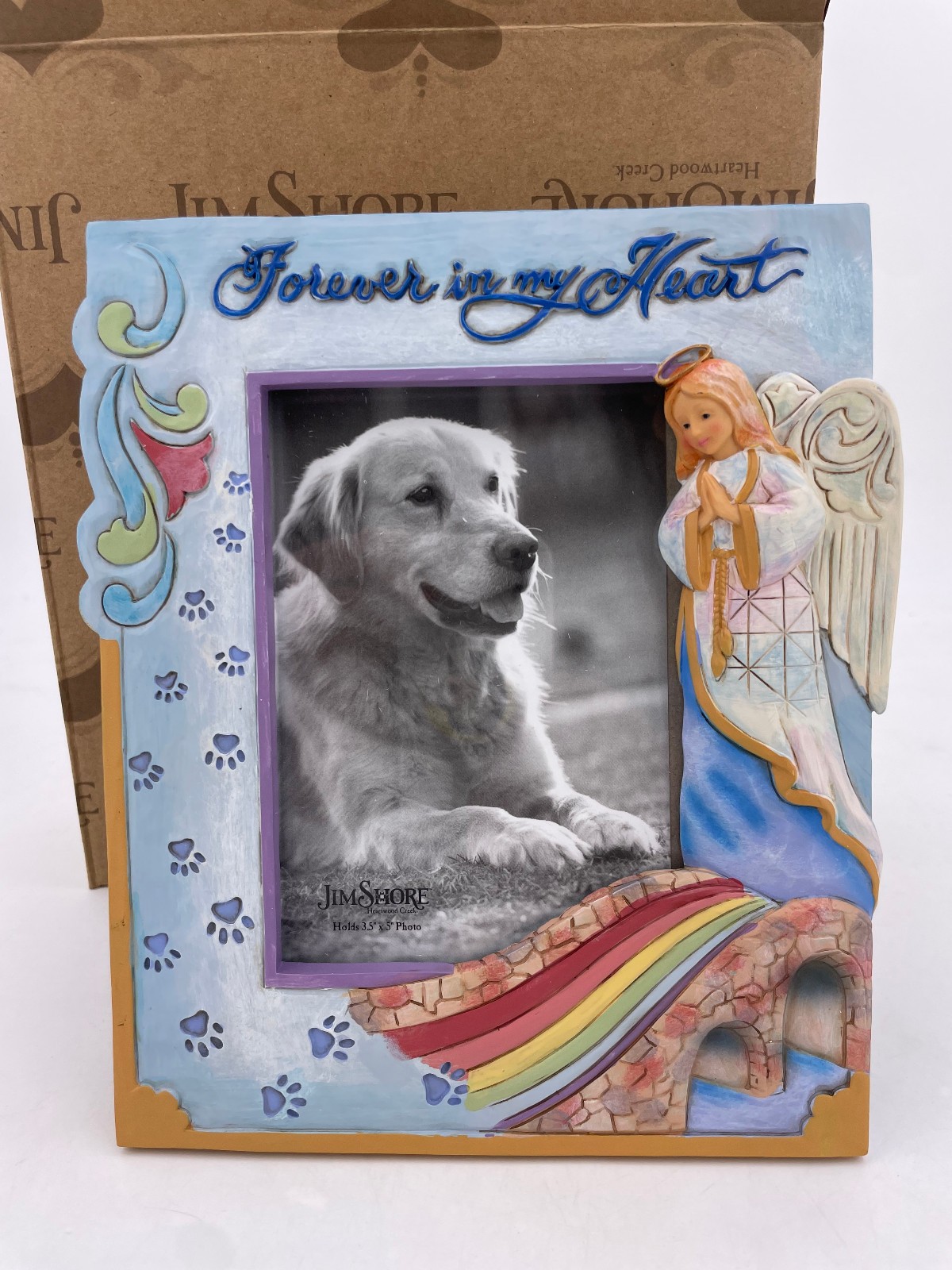 Enesco Jim Shore – Photo Frame Rainbow Bridge (7.75×6.5” holds 3.5×5”) #6011868
