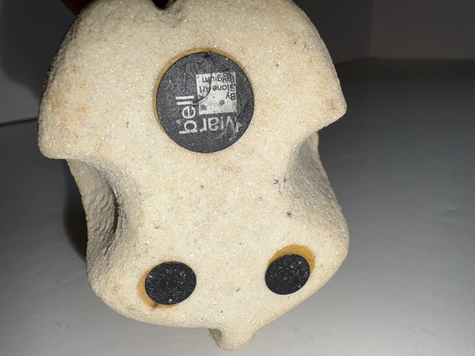 Vintage MarBell Belgium Stone Art Deco Elephant Carved Sculpture Statue Figurine